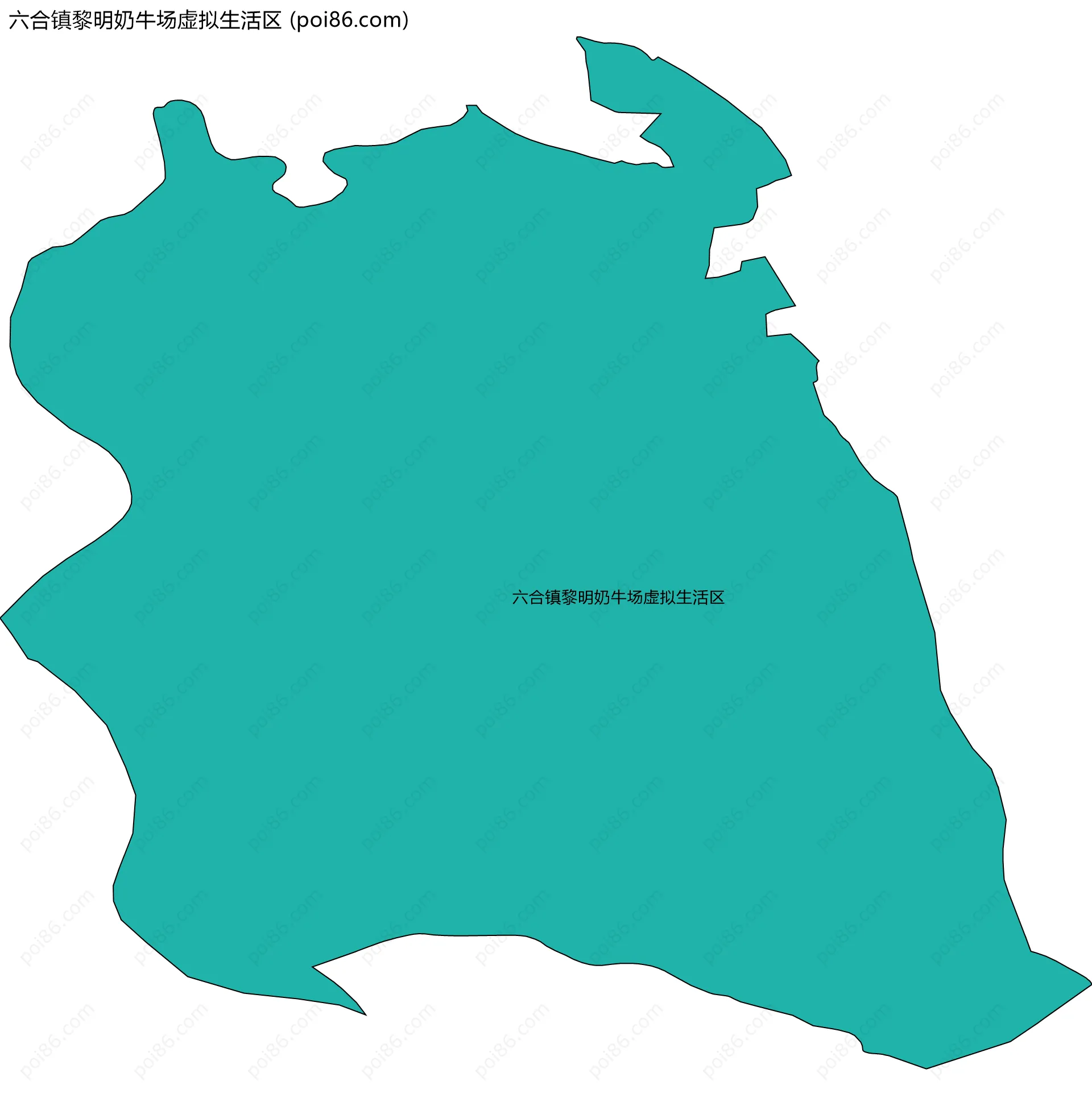 六合镇黎明奶牛场虚拟生活区边界地图