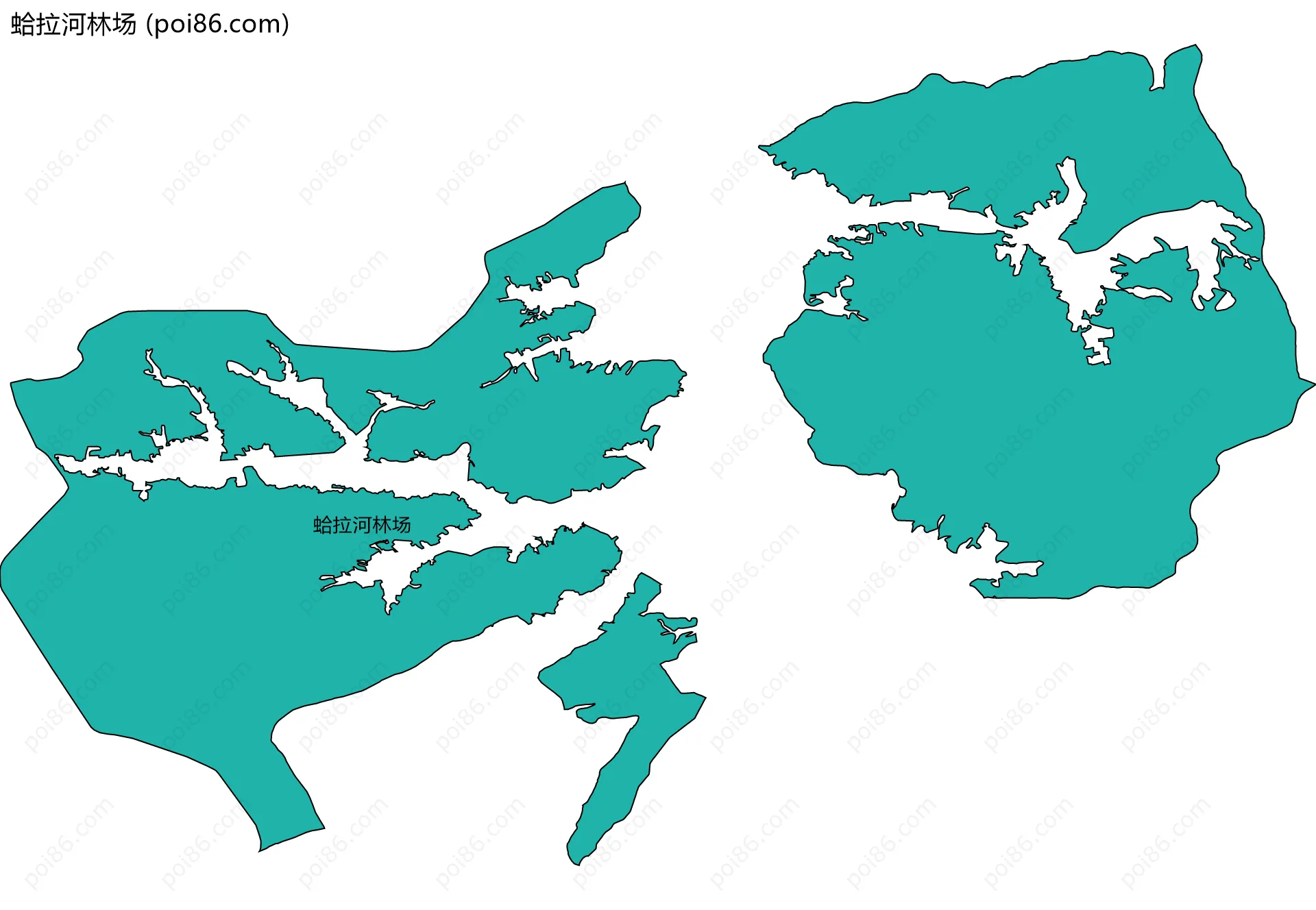 蛤拉河林场边界地图