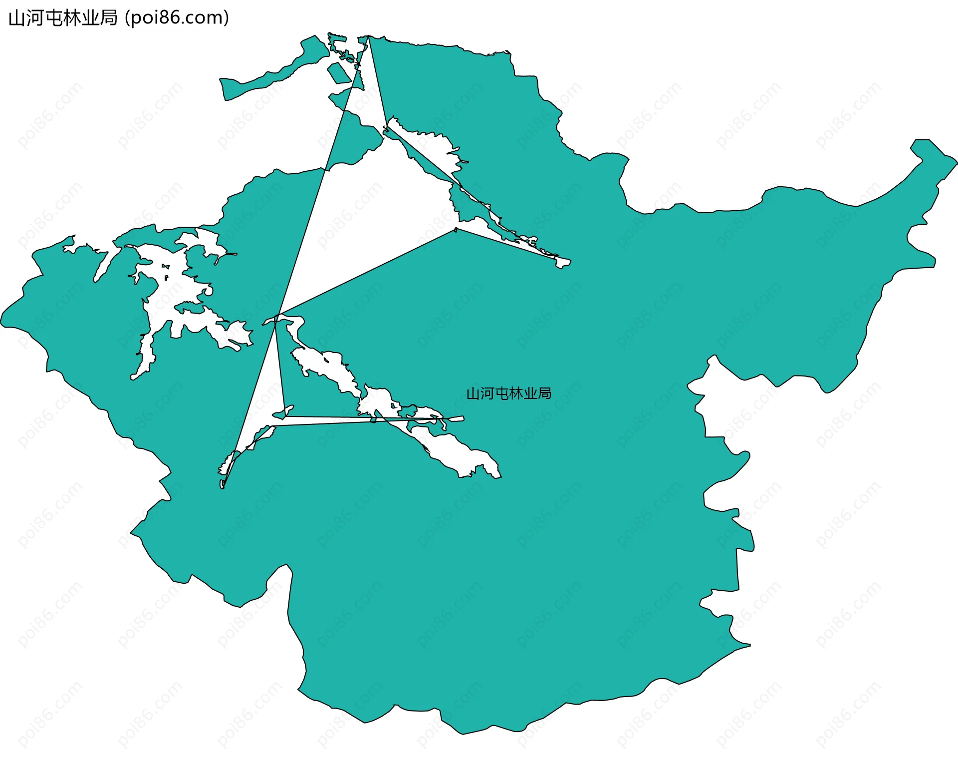 山河屯林业局边界地图