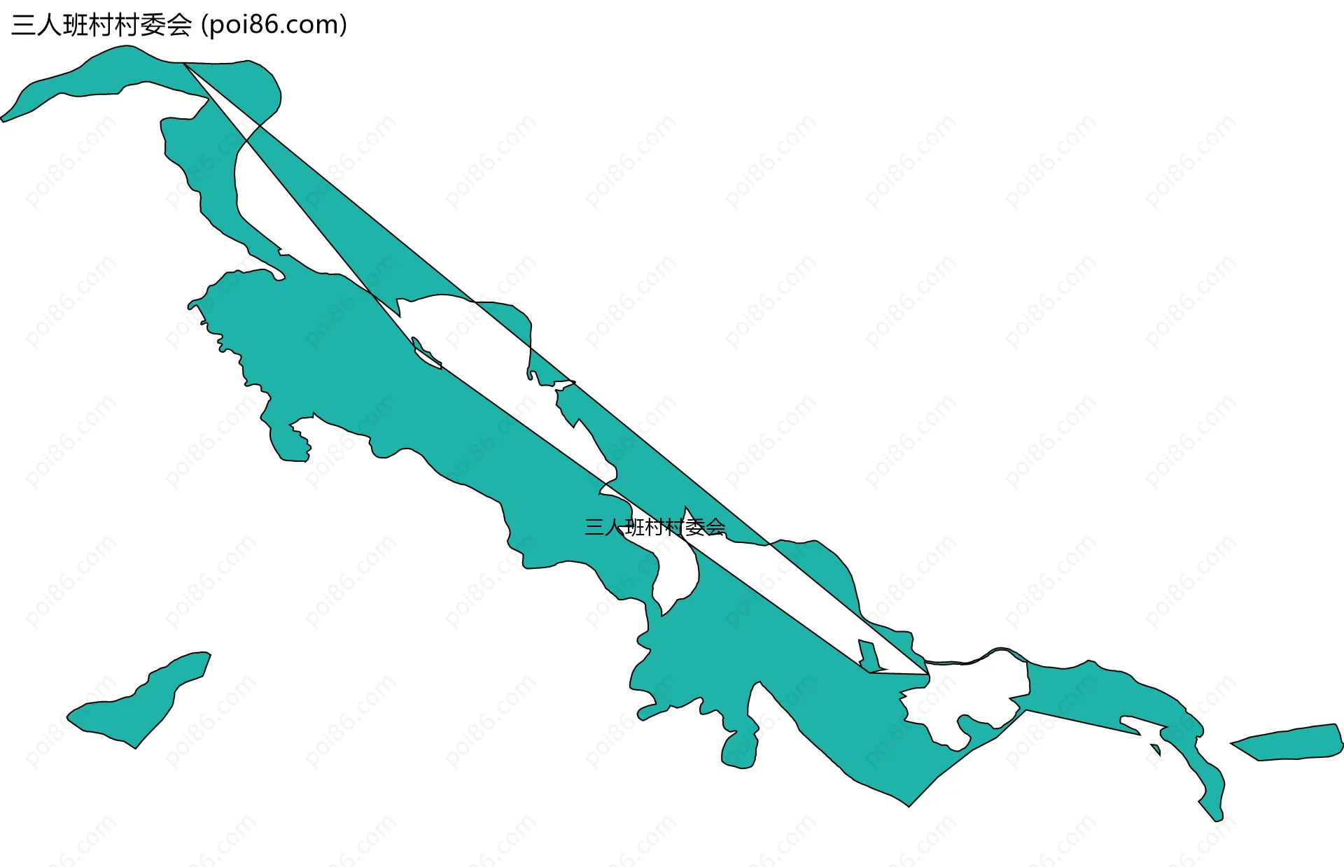 三人班村村委会边界地图