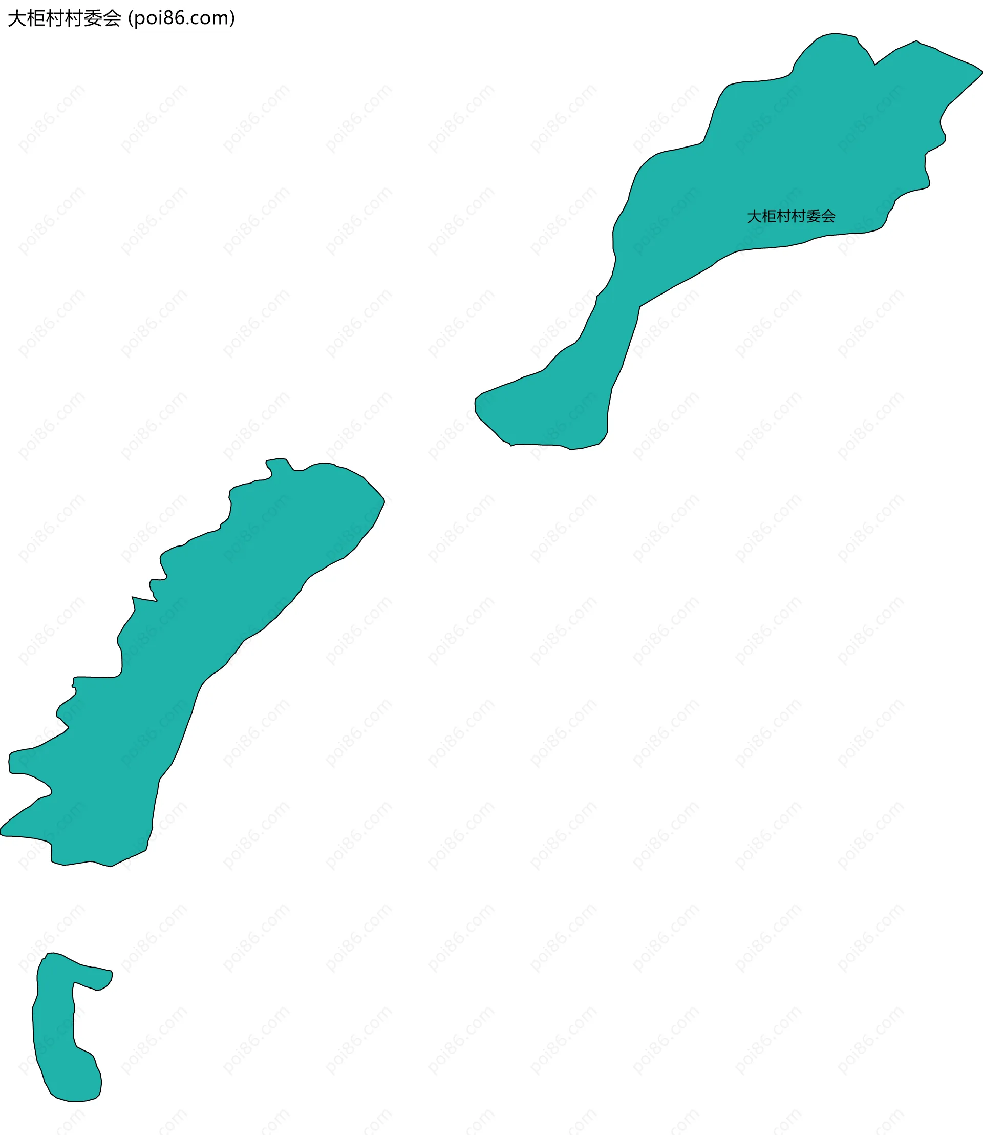 大柜村村委会边界地图