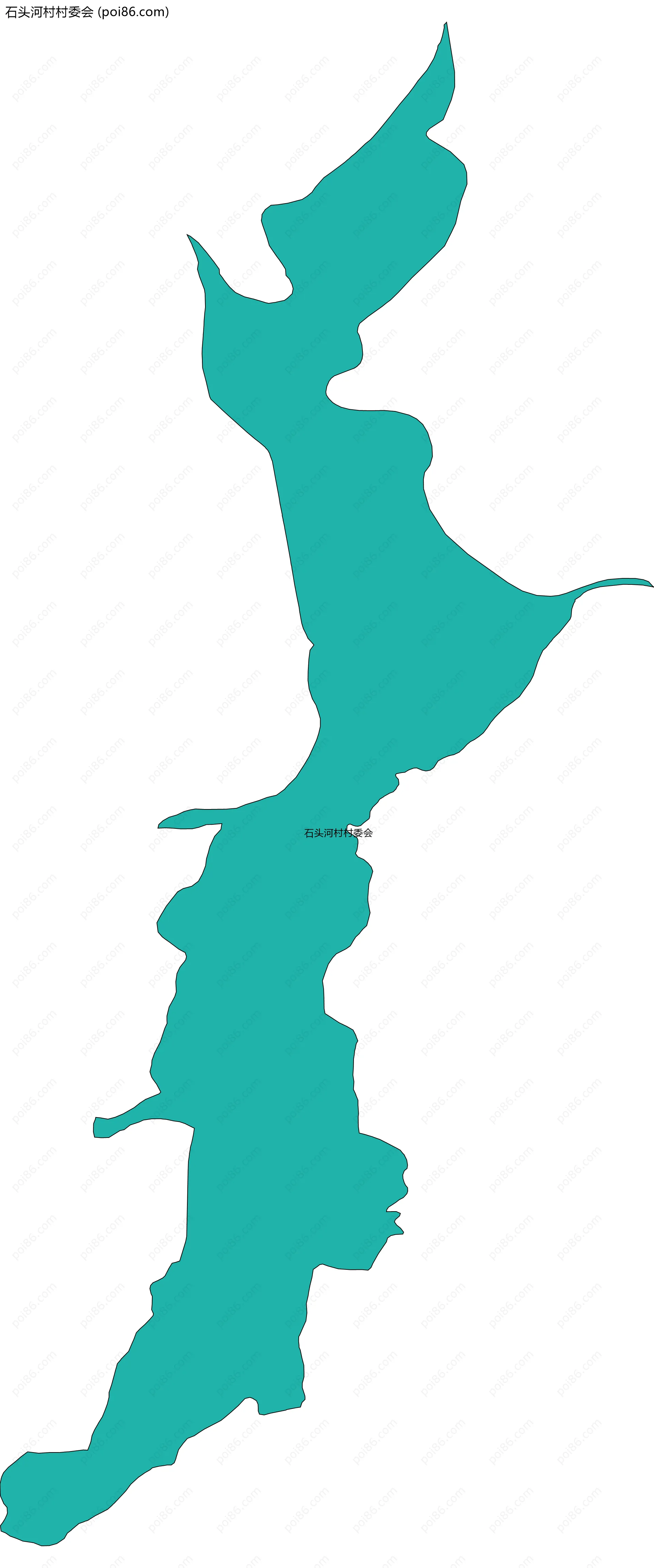 石头河村村委会边界地图