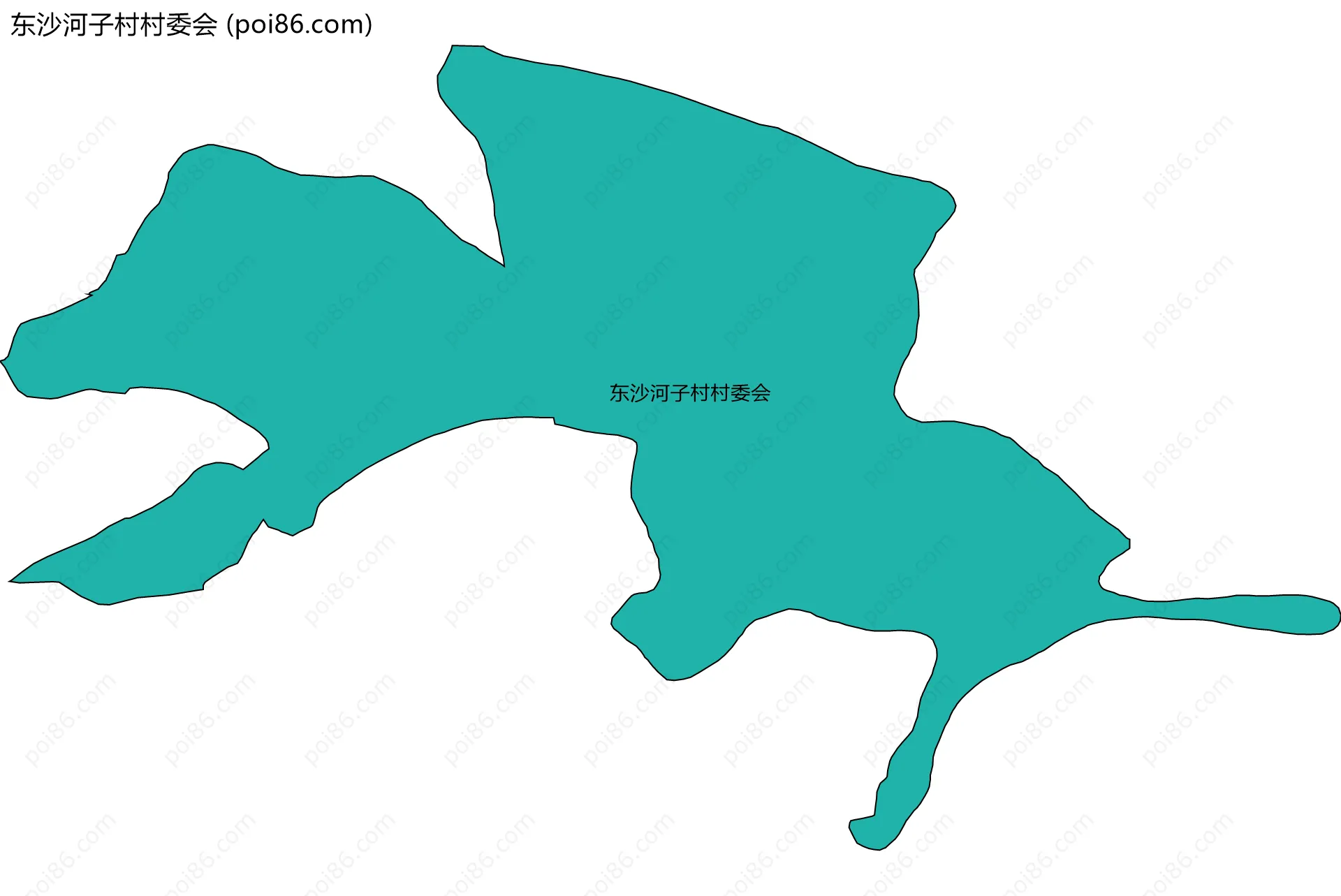 东沙河子村村委会边界地图