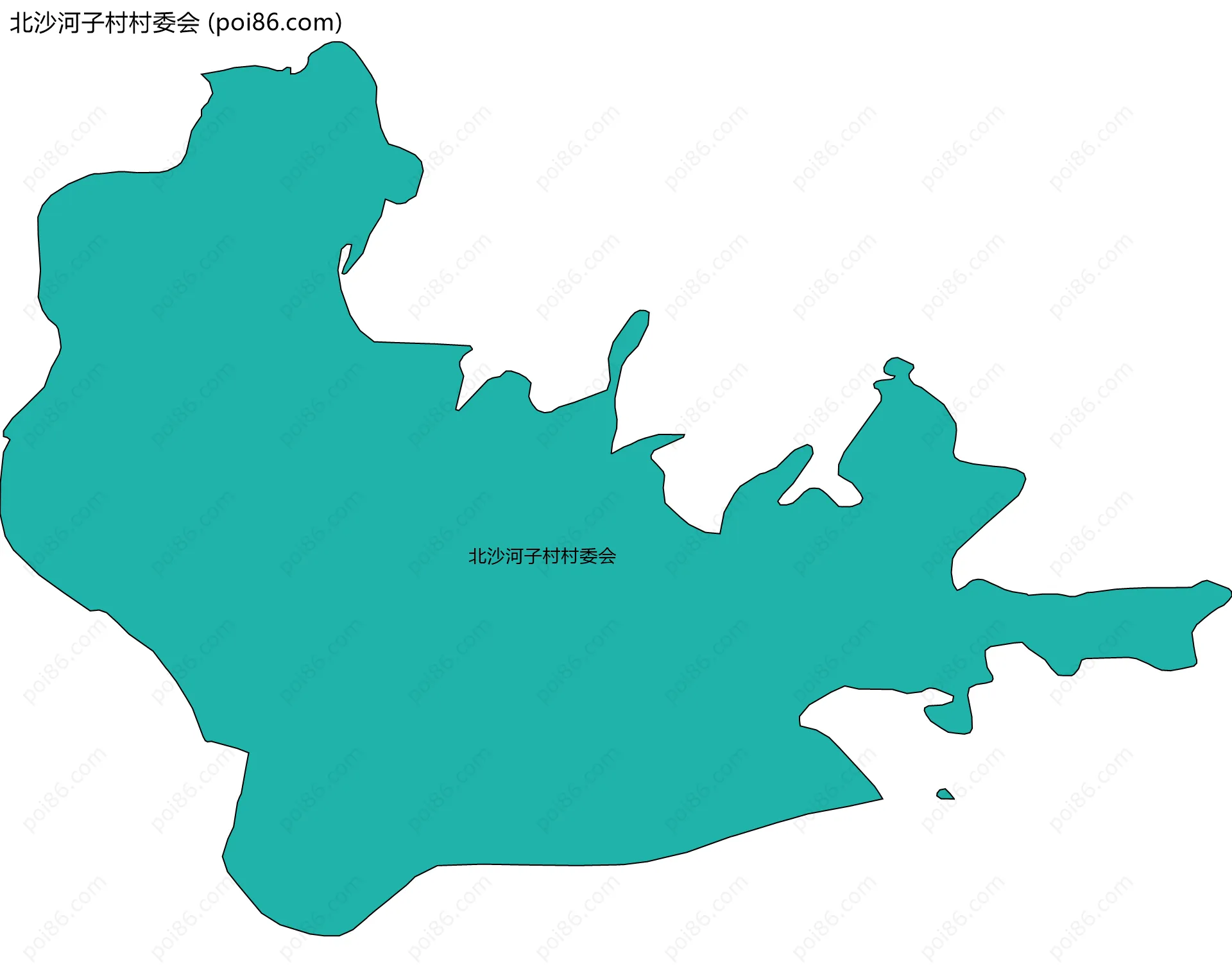 北沙河子村村委会边界地图