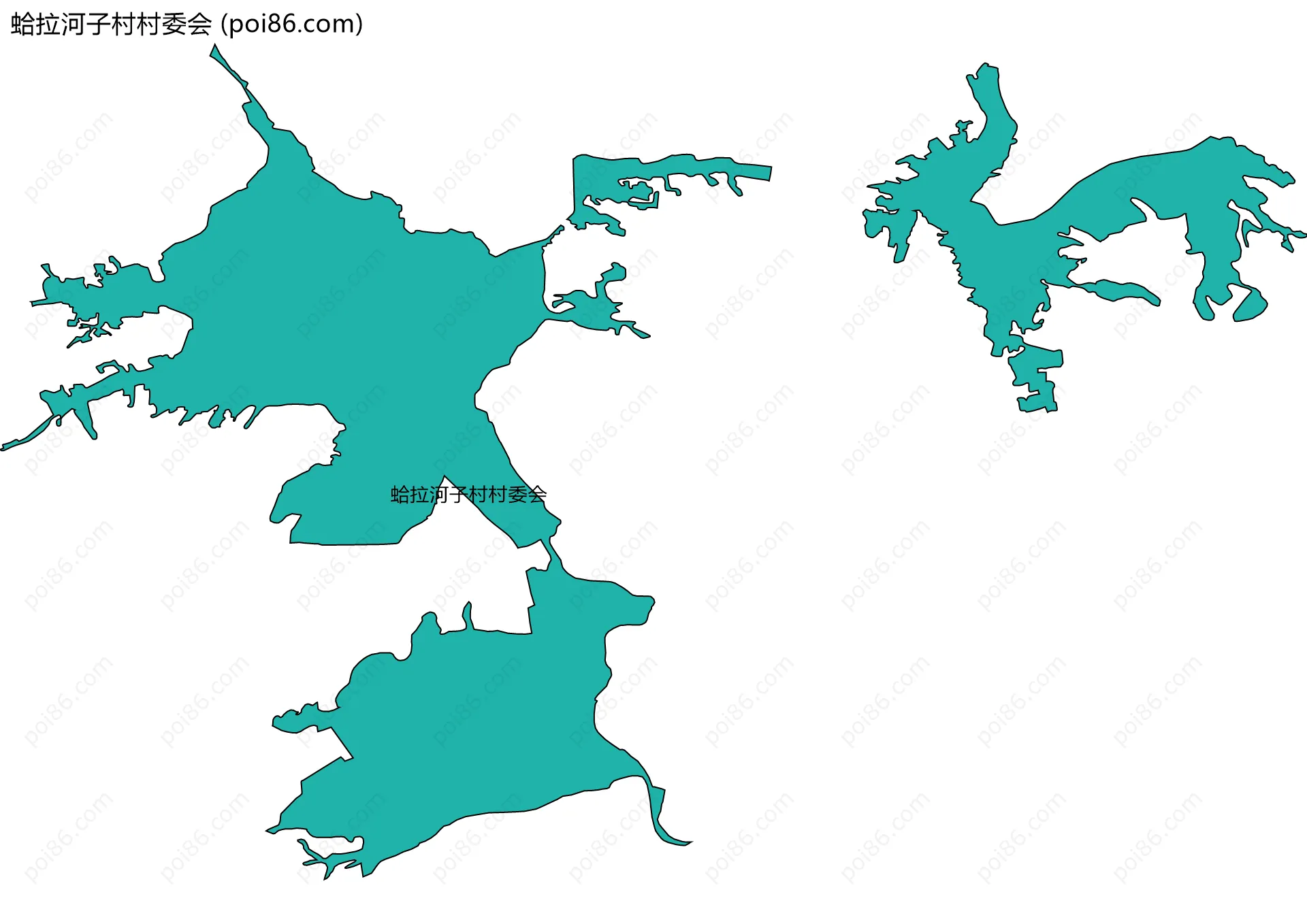 蛤拉河子村村委会边界地图