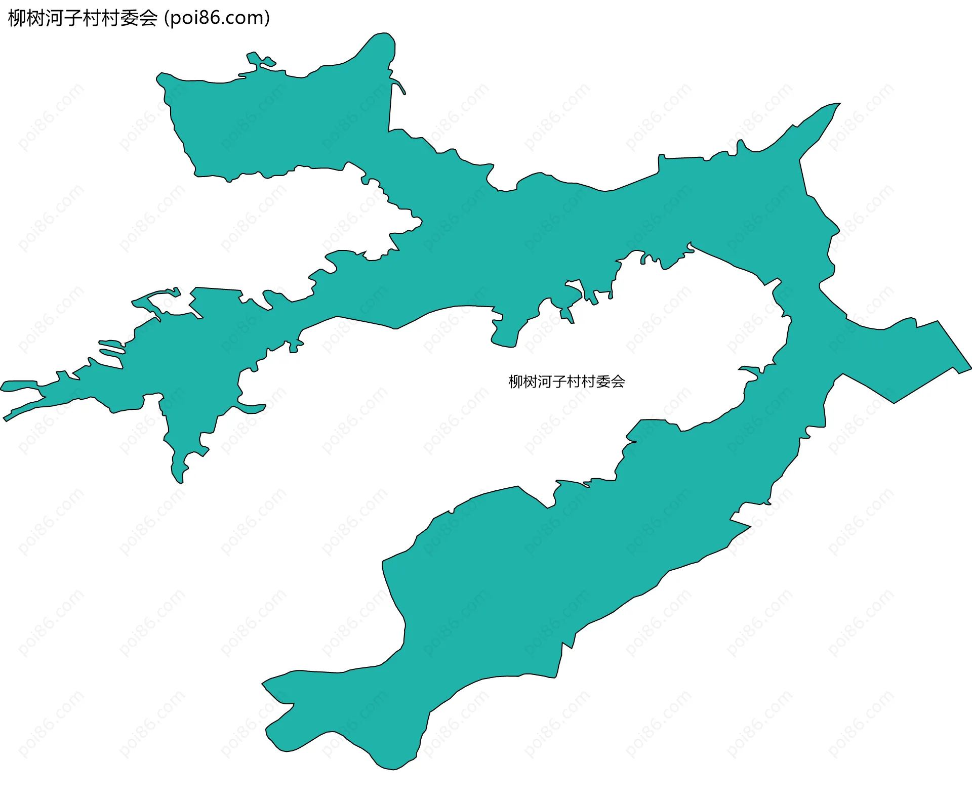 柳树河子村村委会边界地图