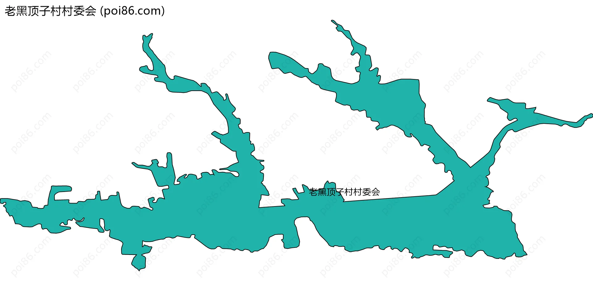 老黑顶子村村委会边界地图