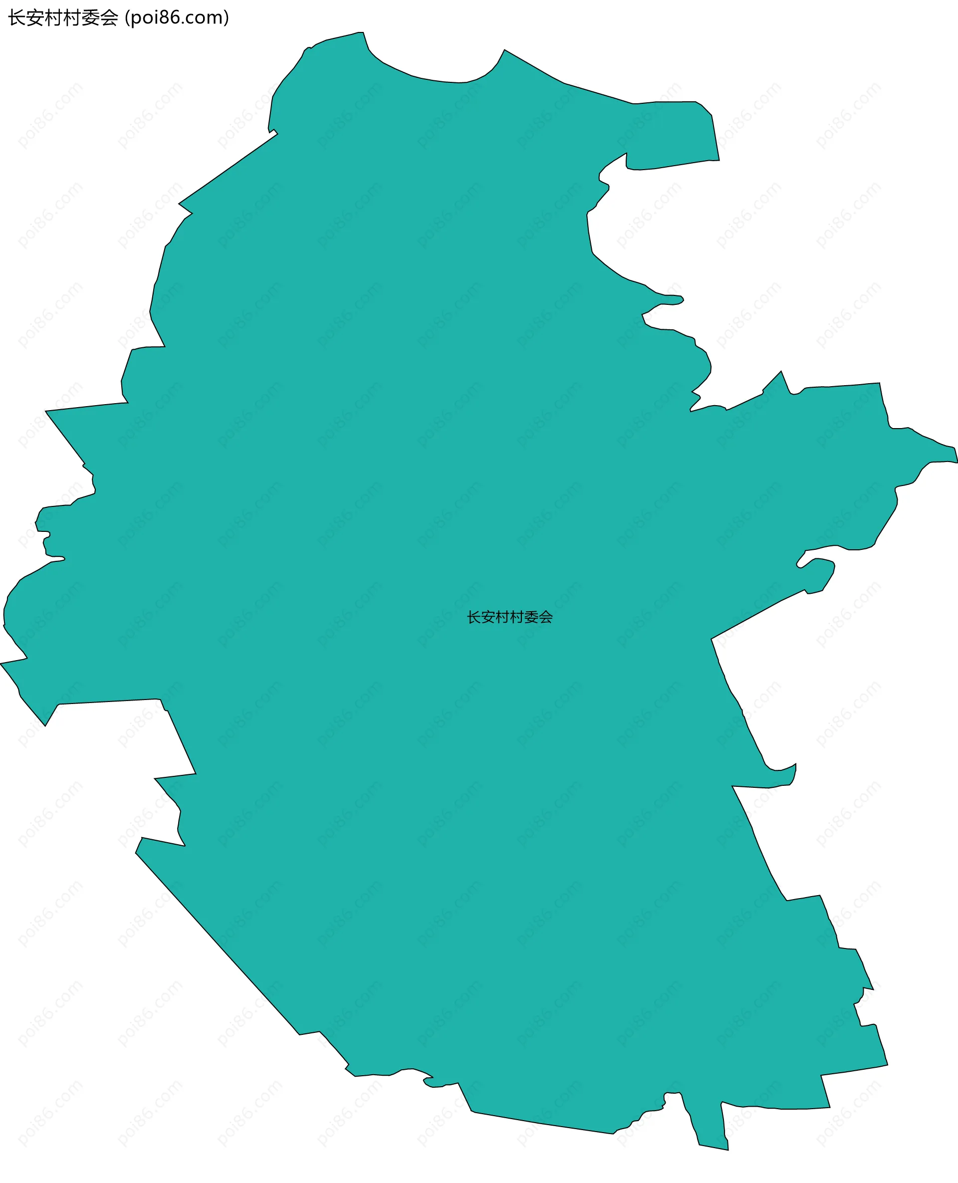 长安村村委会边界地图