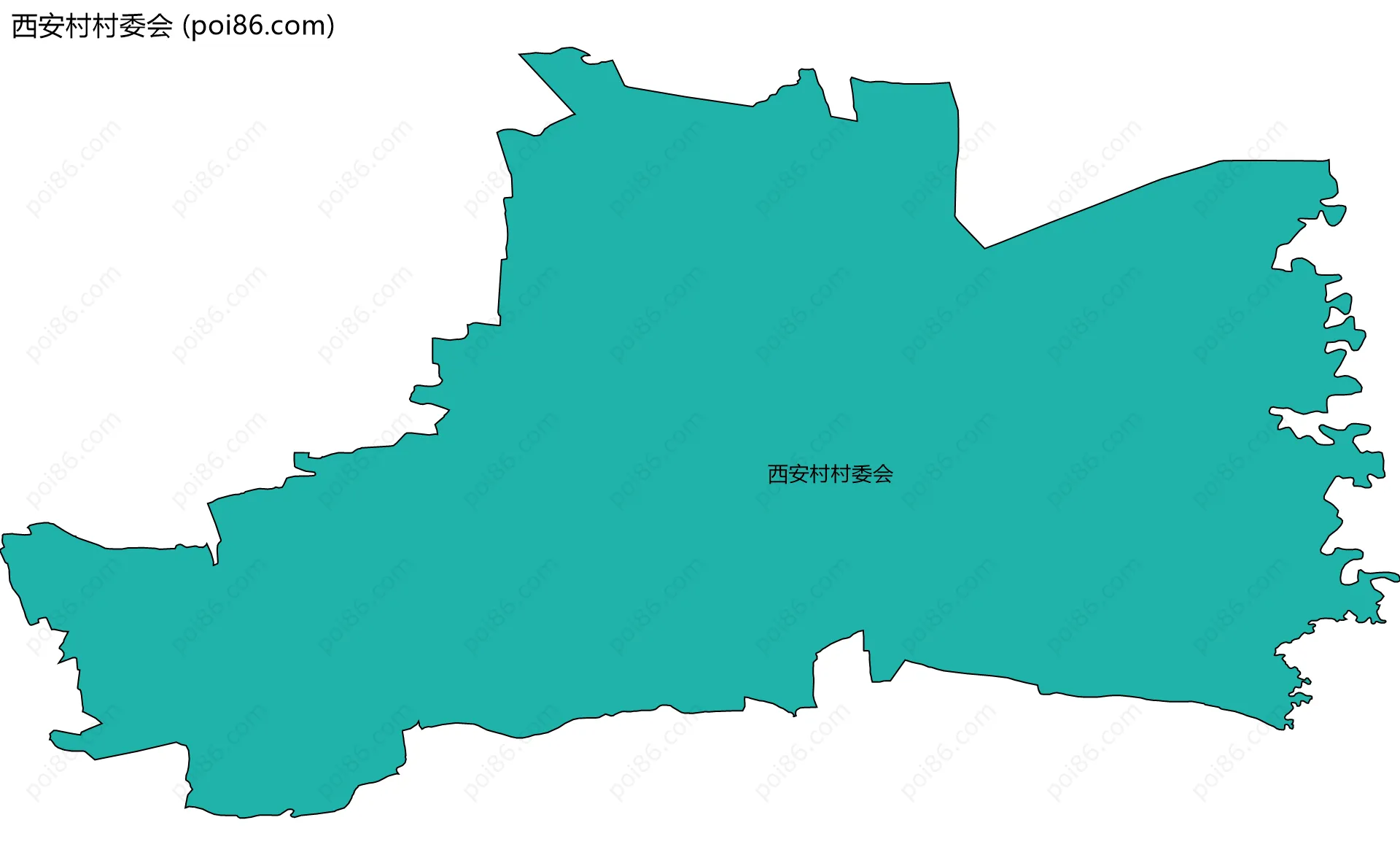 西安村村委会边界地图