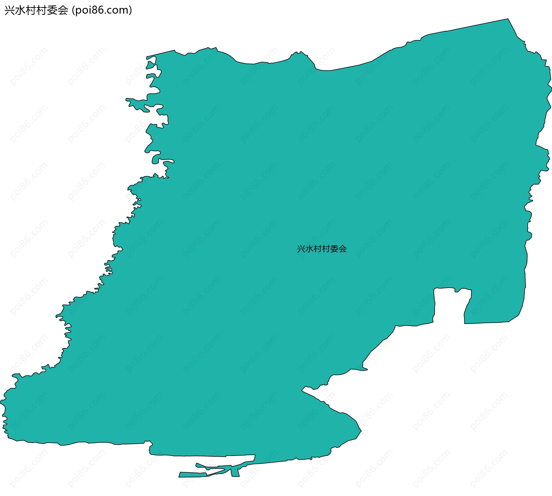 兴水村村委会边界地图