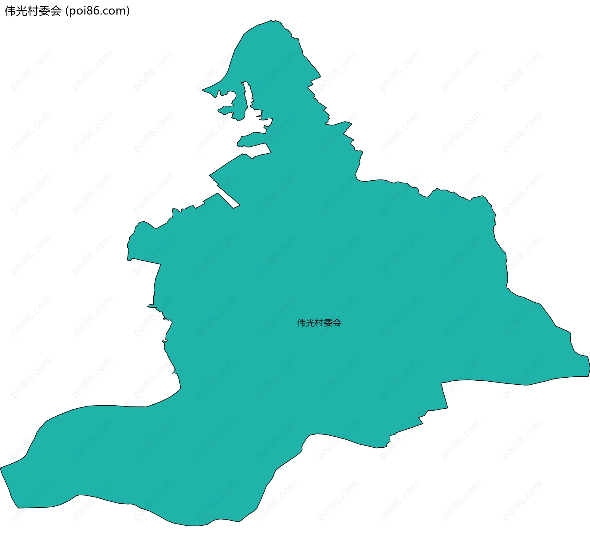 伟光村委会边界地图