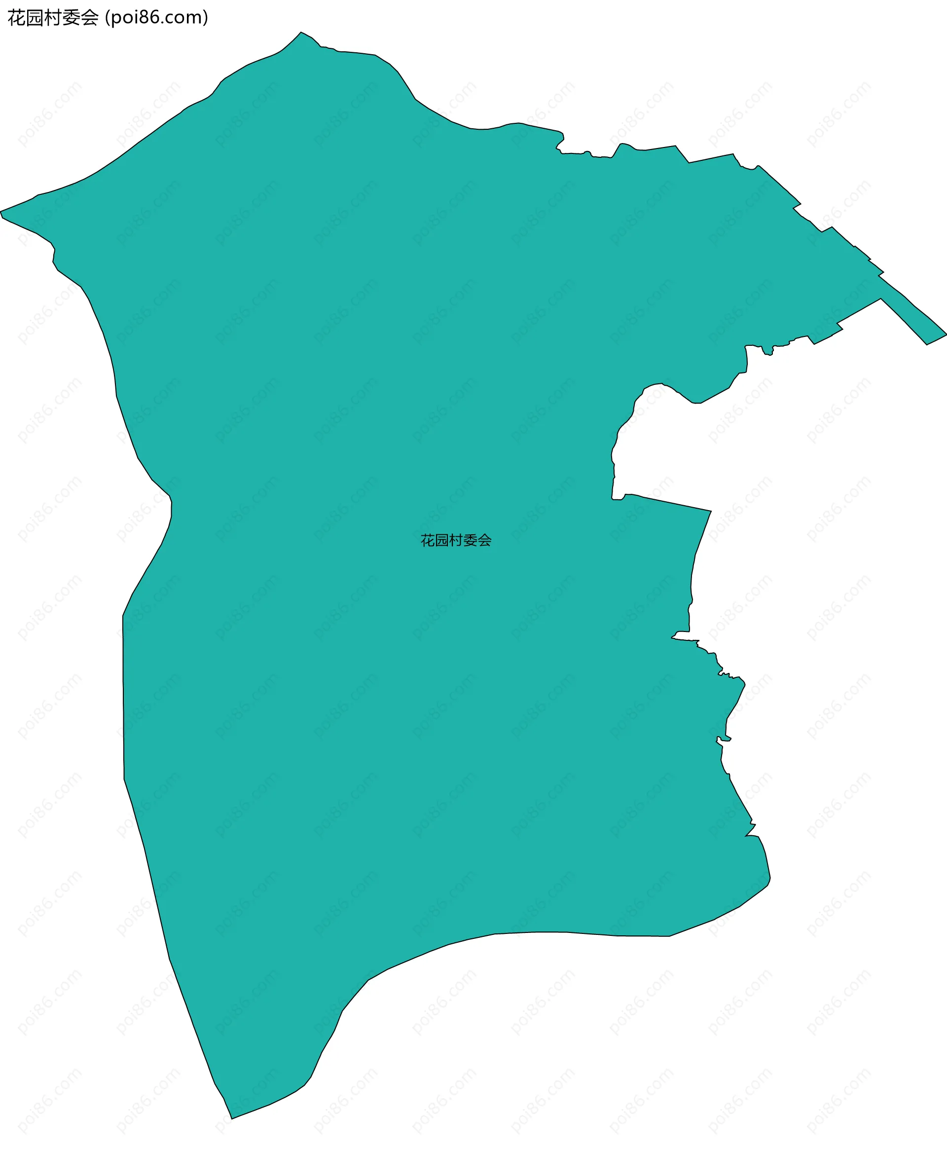 花园村委会边界地图