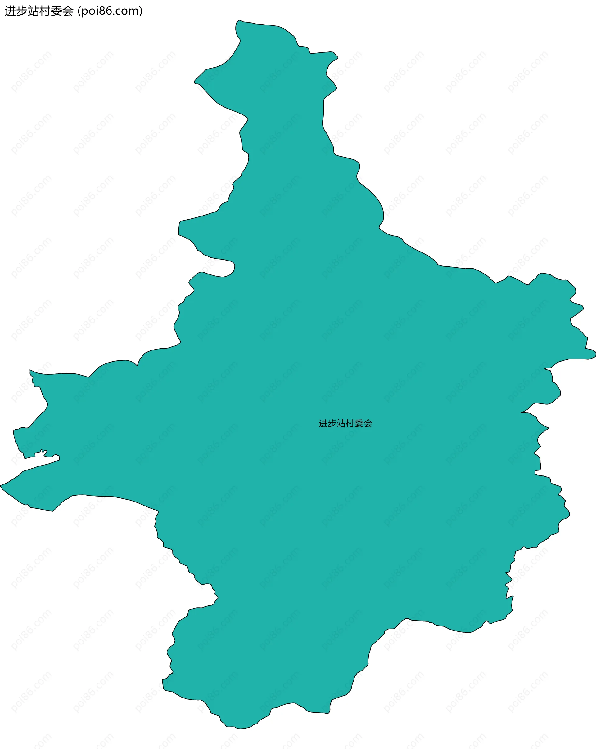 进步站村委会边界地图