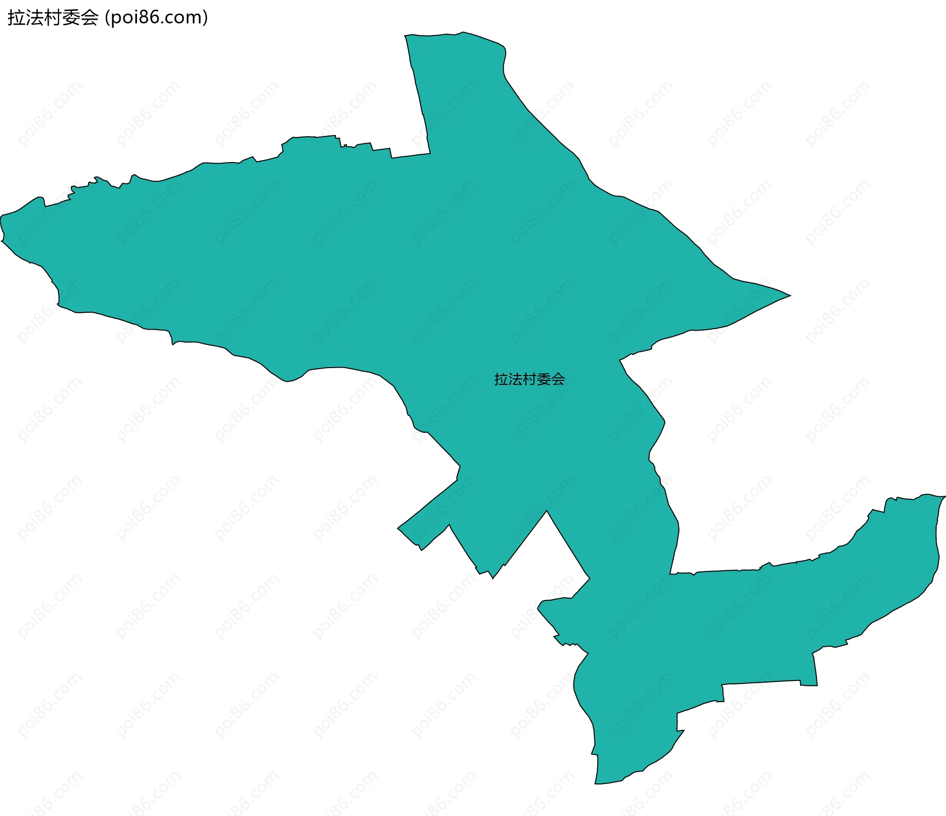 拉法村委会边界地图