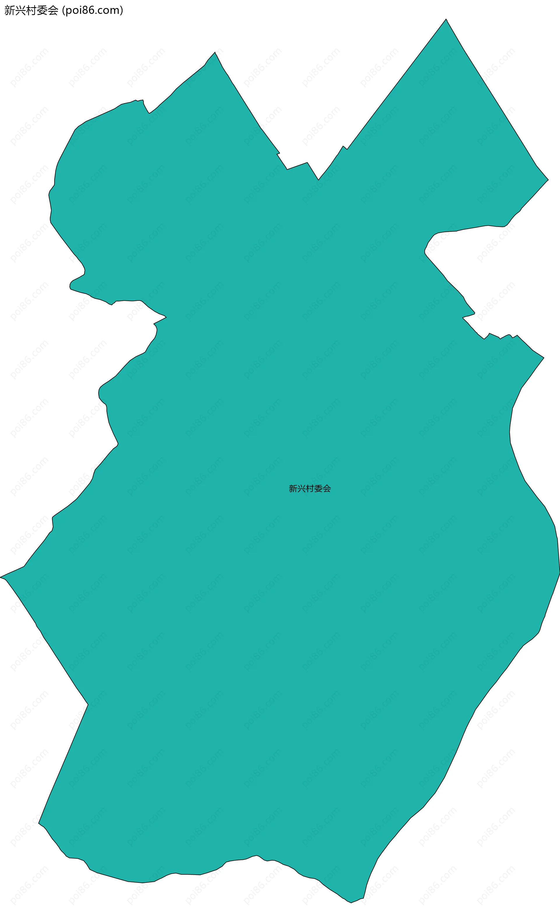 新兴村委会边界地图