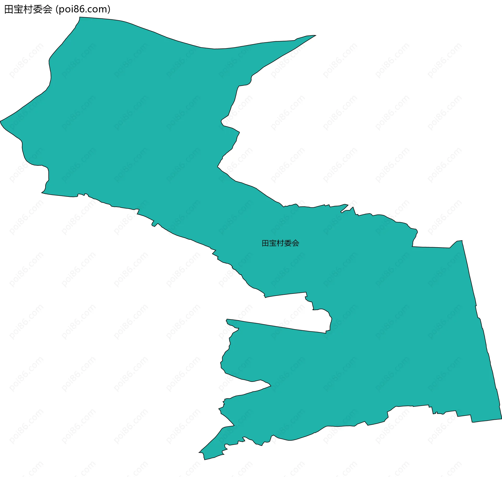 田宝村委会边界地图