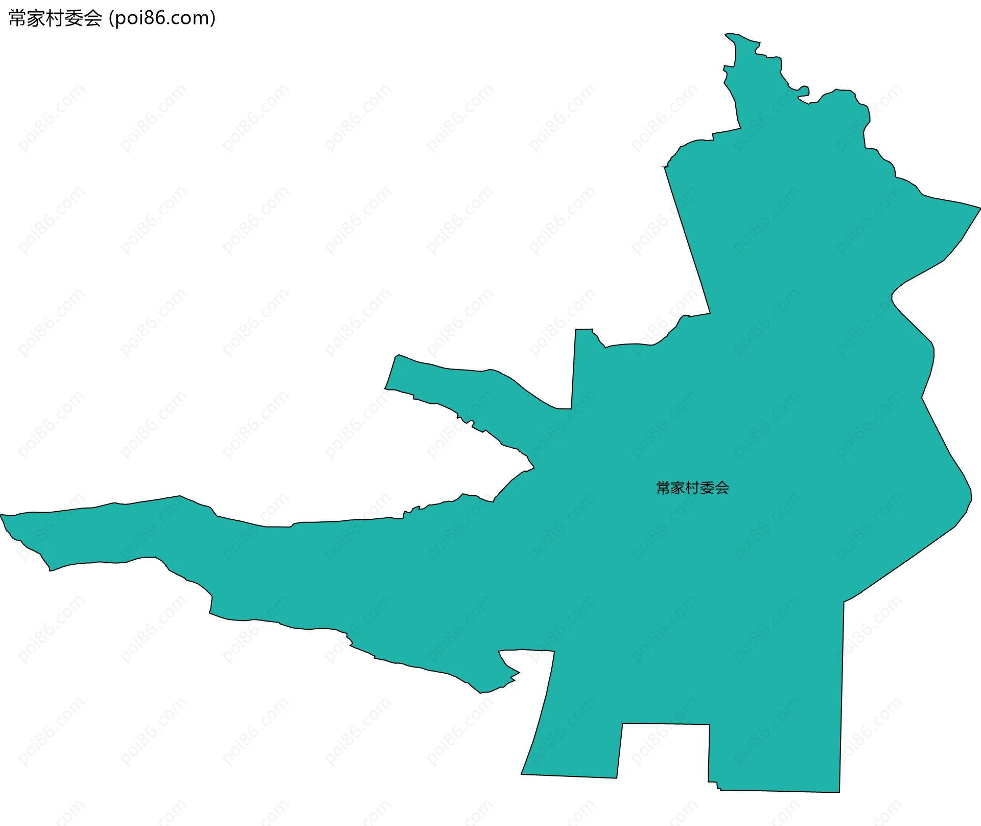 常家村委会边界地图