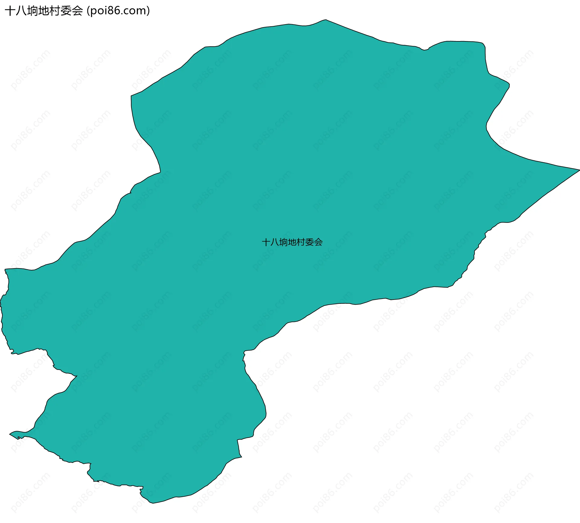 十八垧地村委会边界地图
