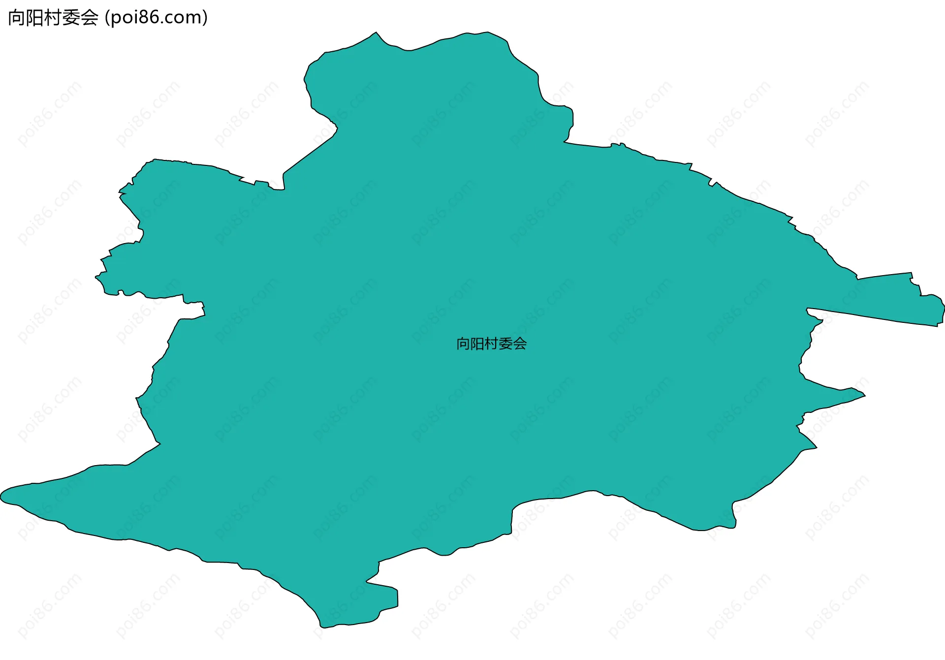 向阳村委会边界地图