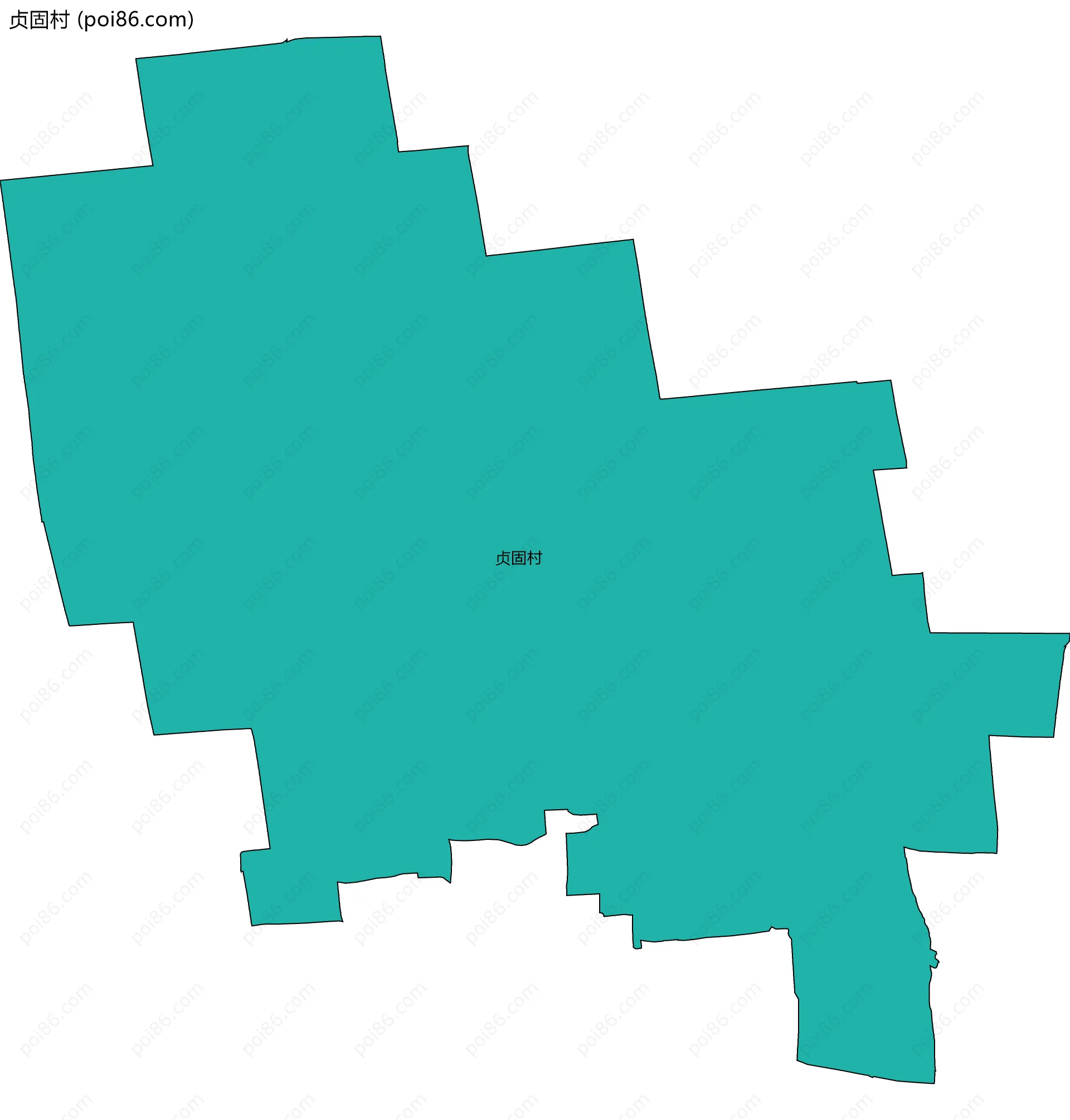 贞固村边界地图