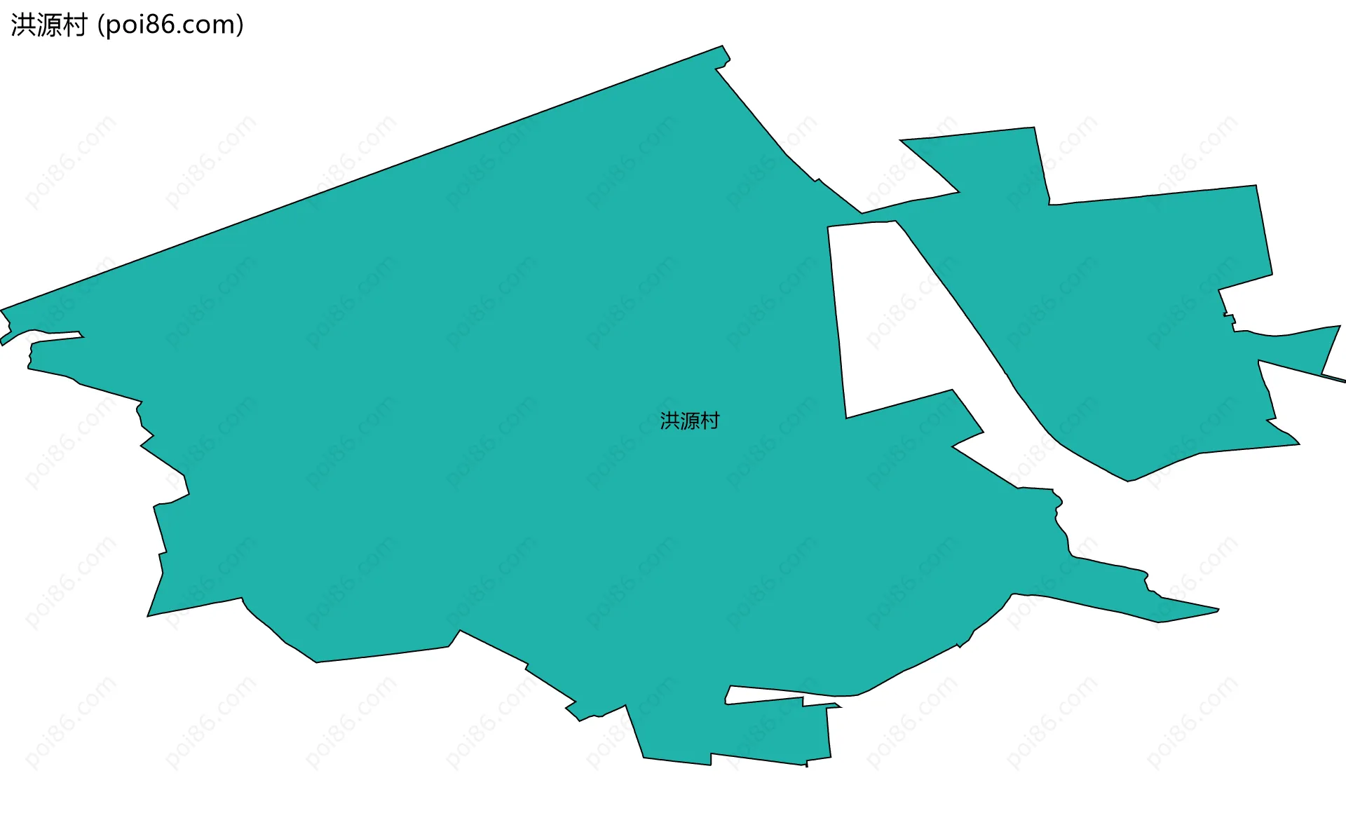 洪源村边界地图