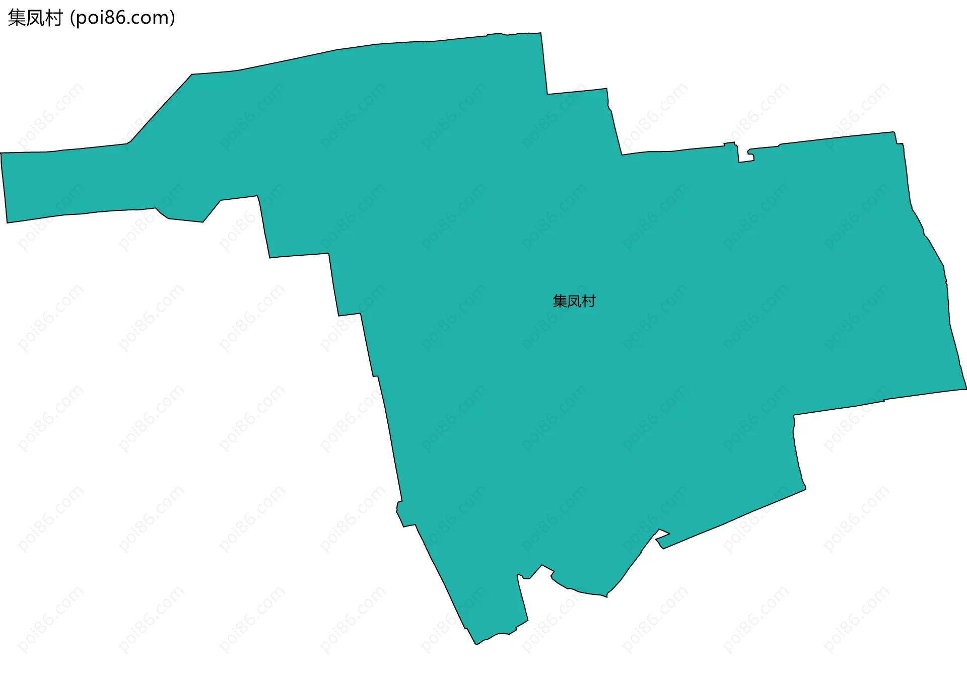 集凤村边界地图