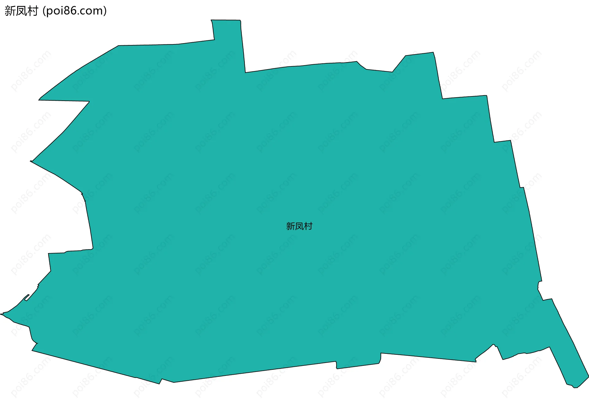 新凤村边界地图