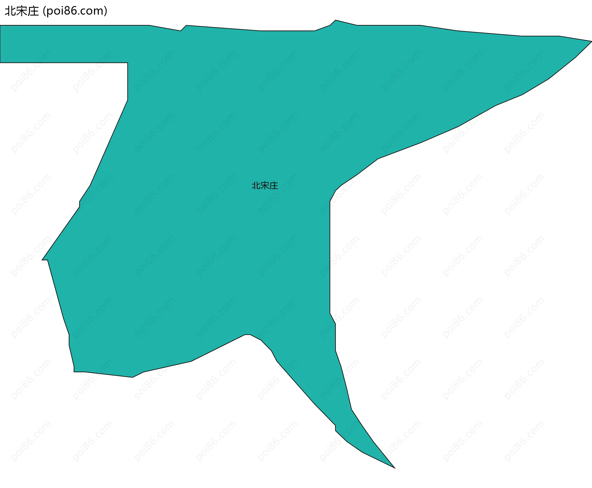 北宋庄边界地图