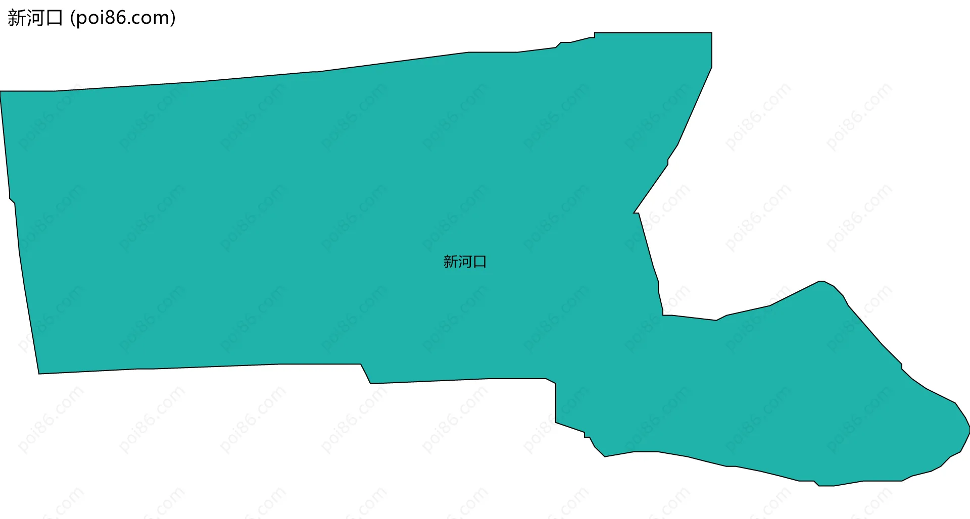 新河口边界地图