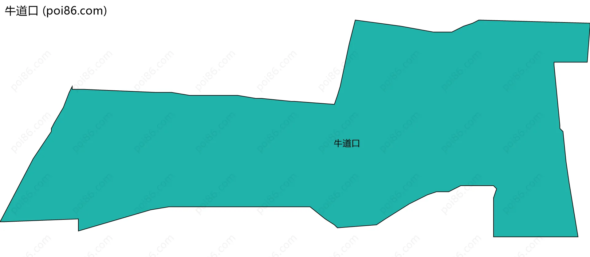 牛道口边界地图