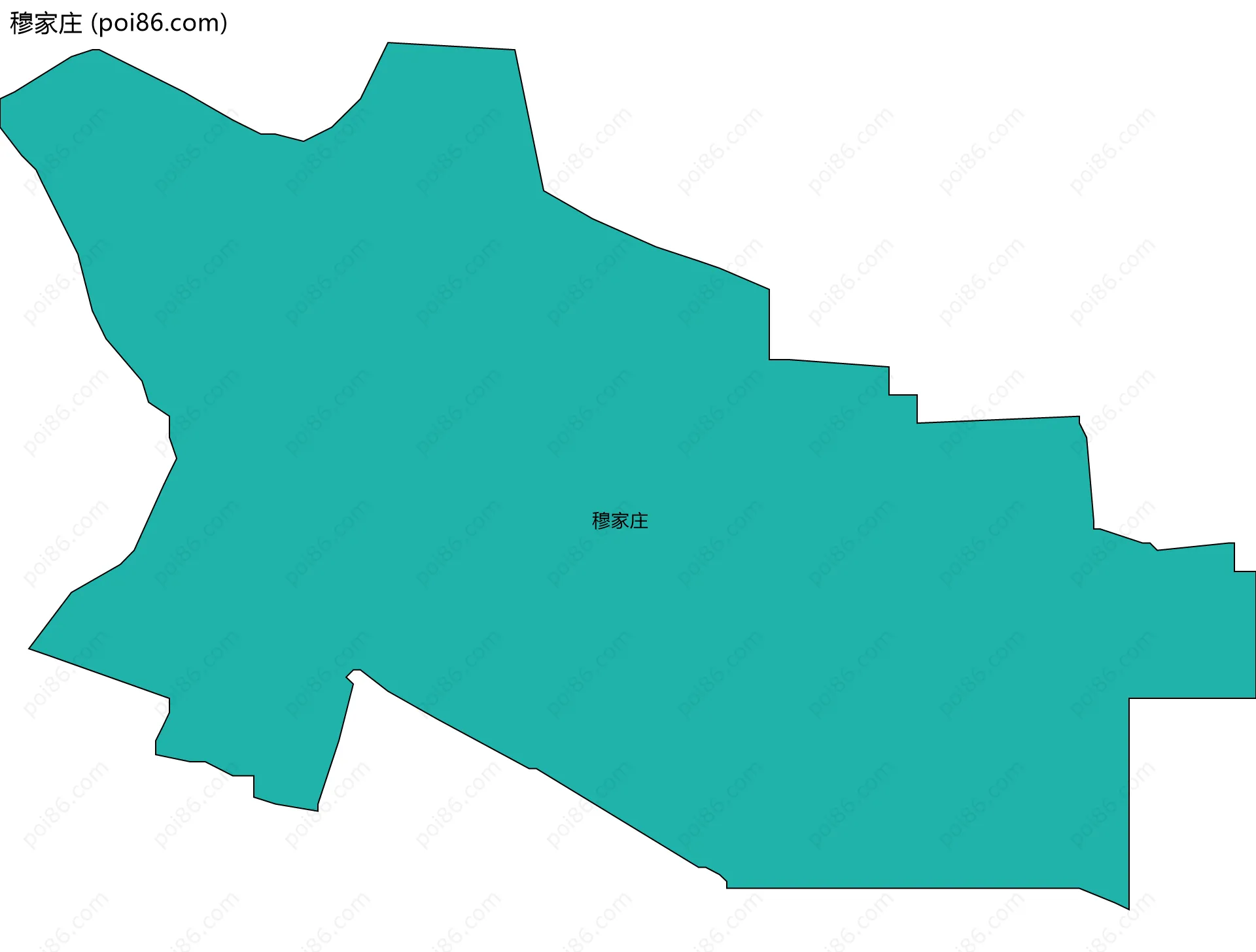 穆家庄边界地图