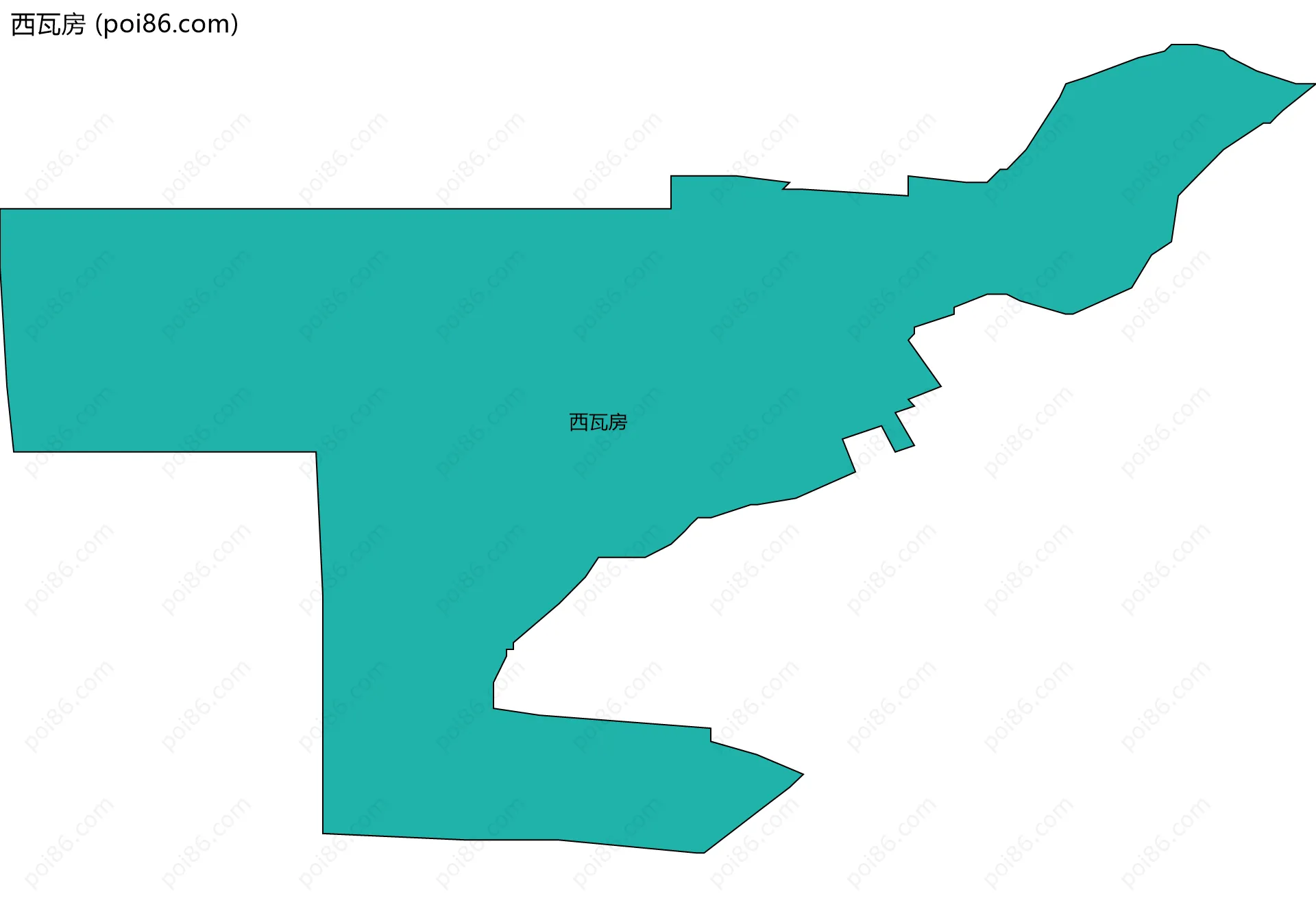 西瓦房边界地图