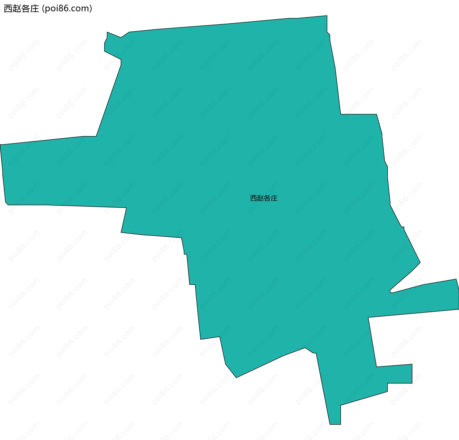 西赵各庄边界地图