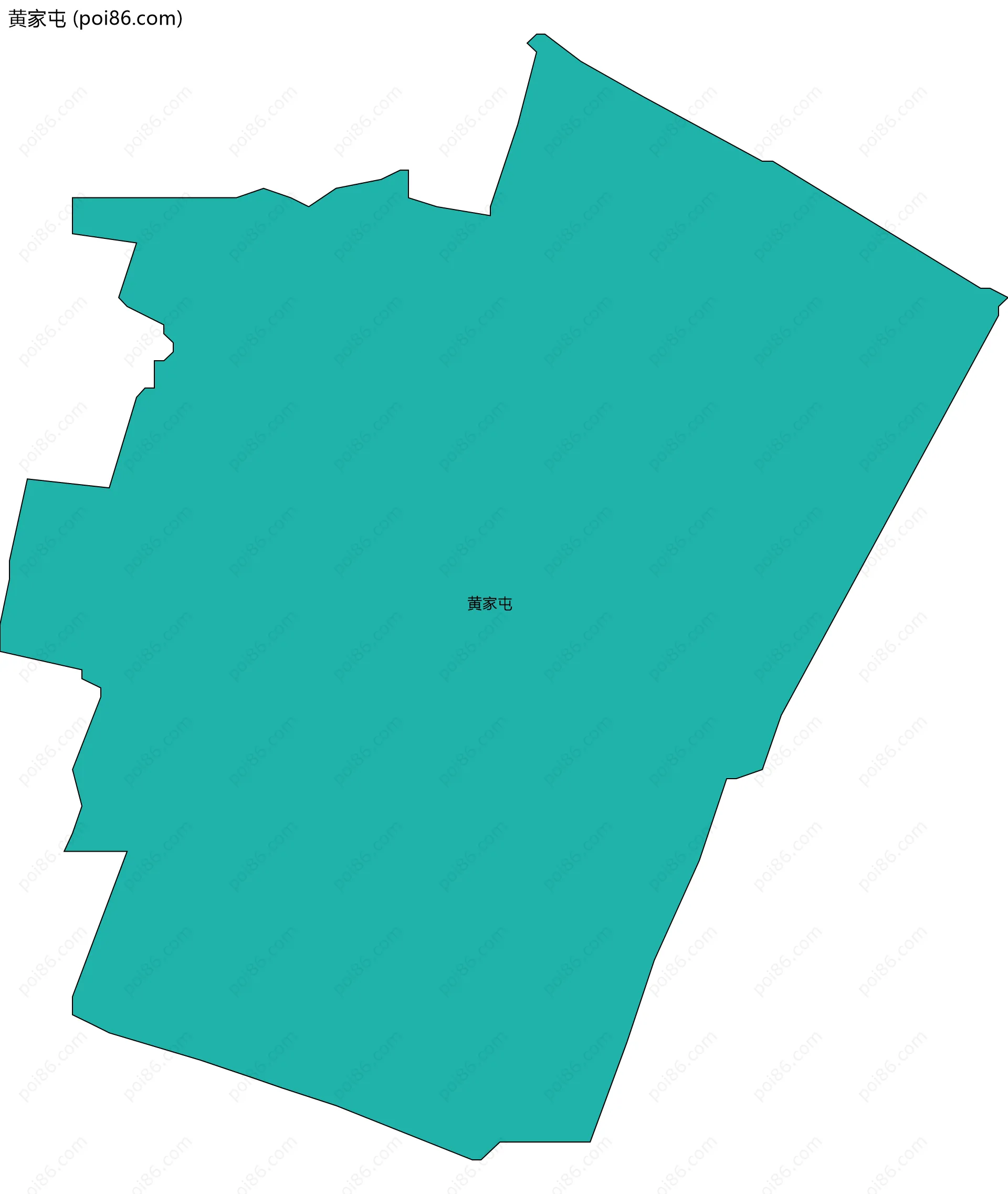 黄家屯边界地图