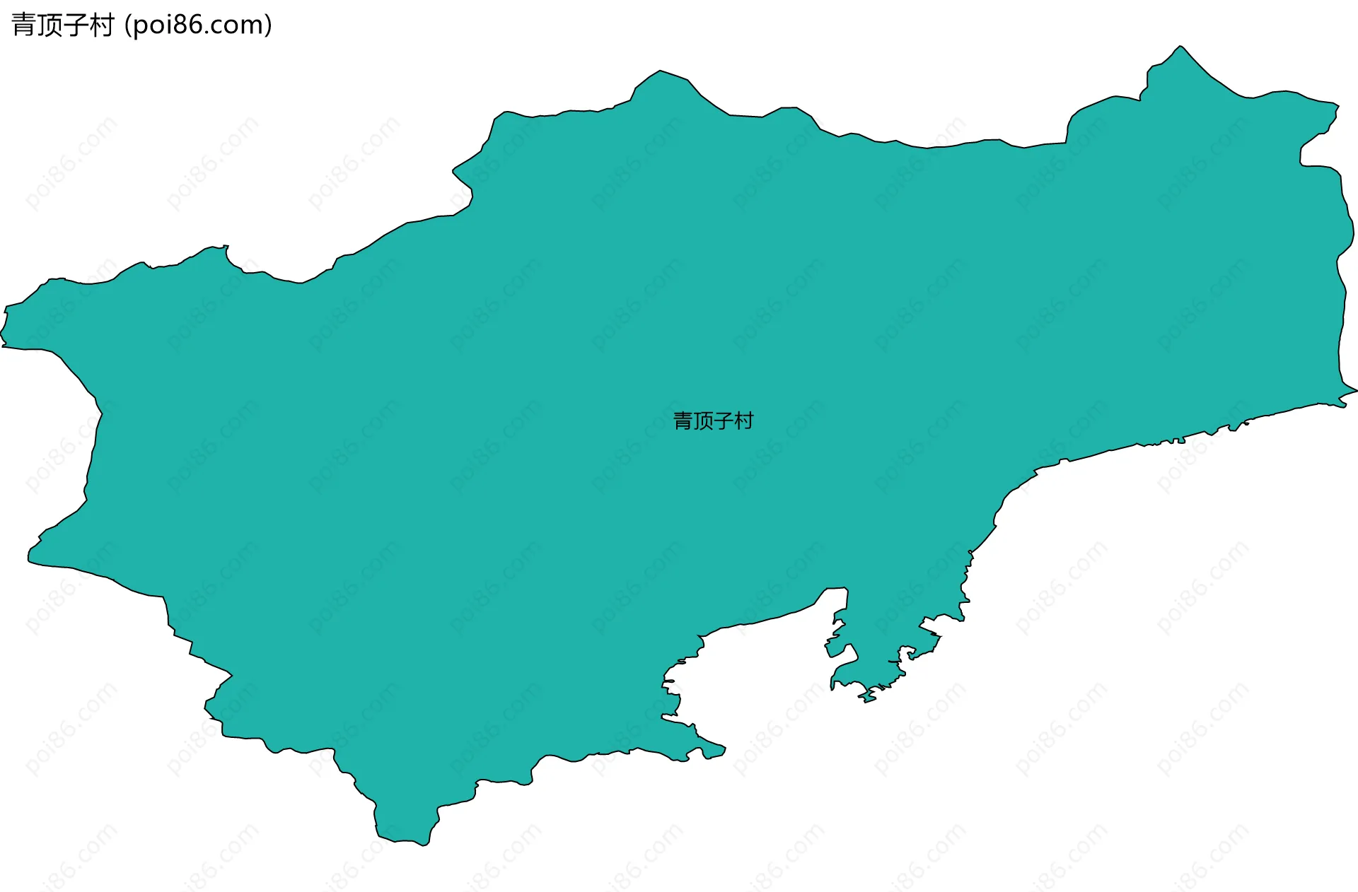 青顶子村边界地图