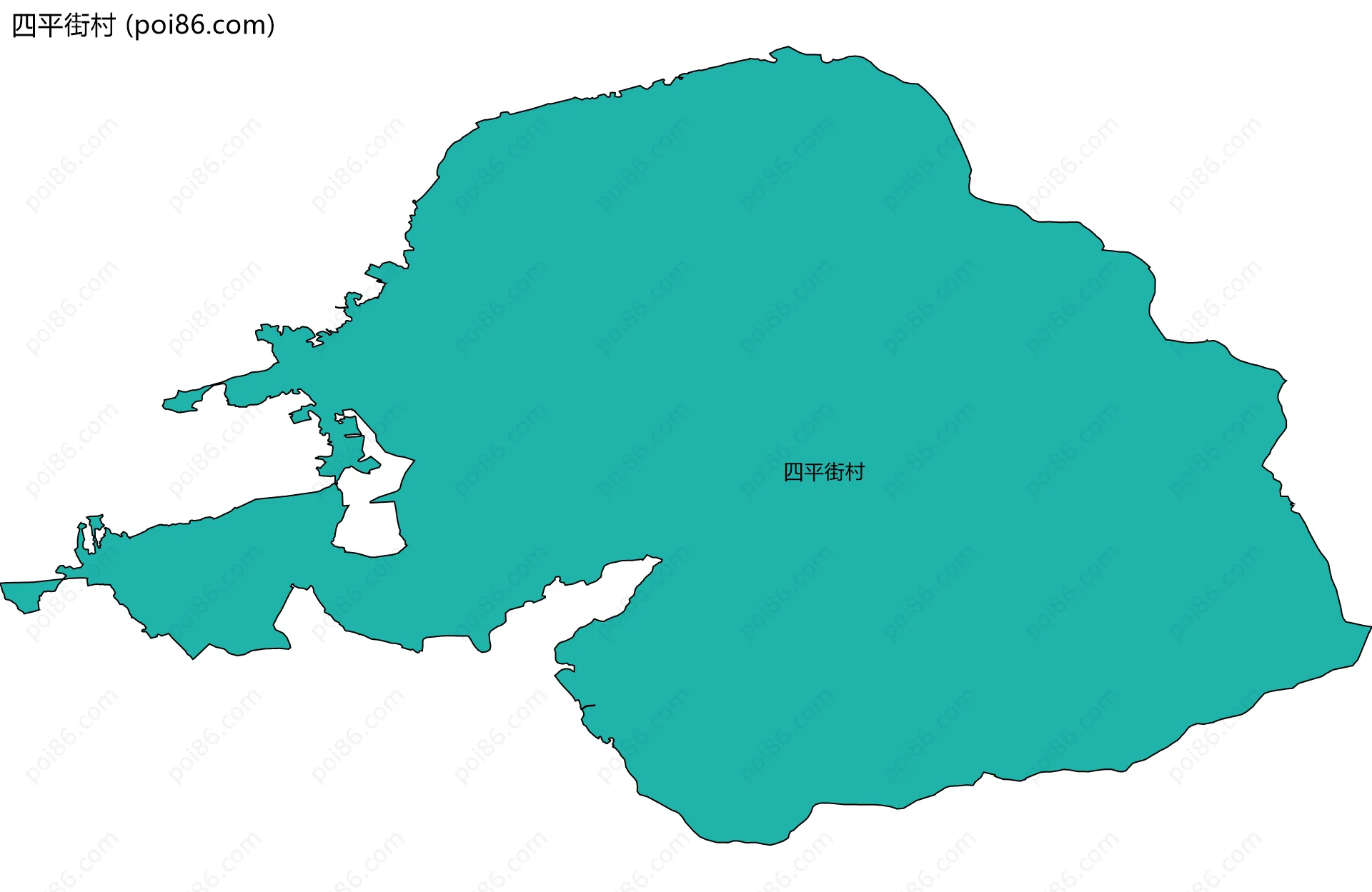 四平街村边界地图