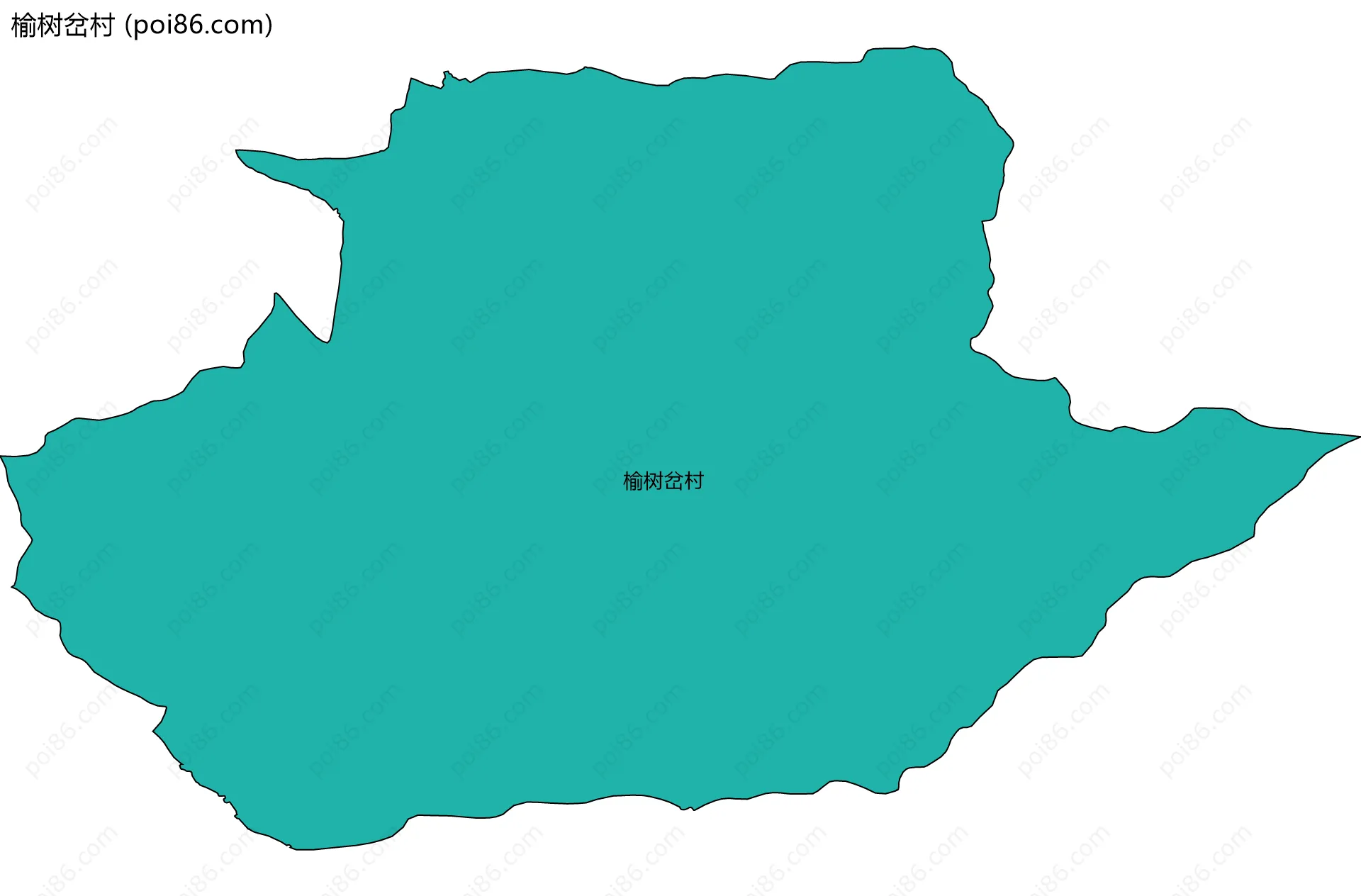 榆树岔村边界地图