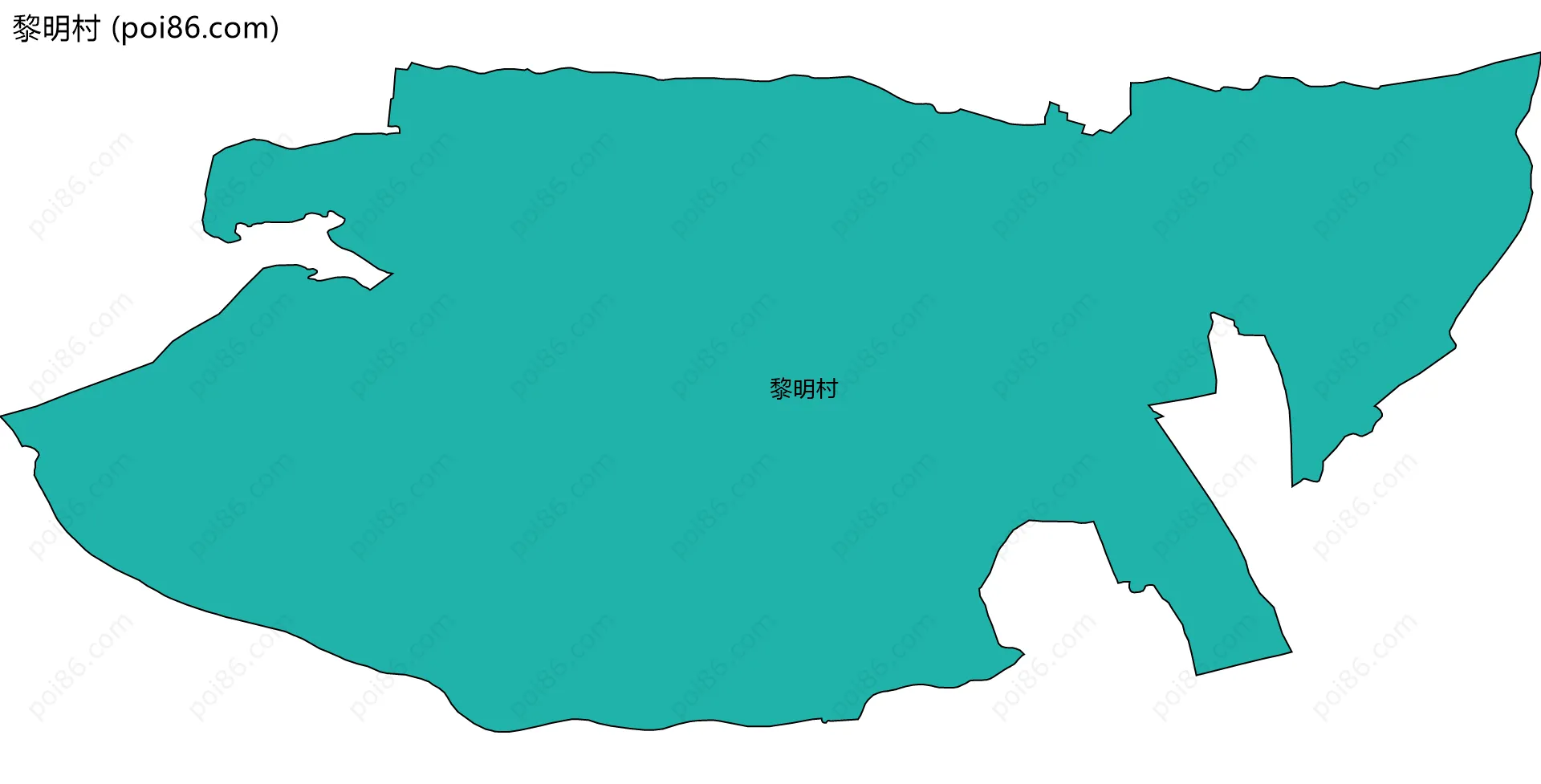 黎明村边界地图
