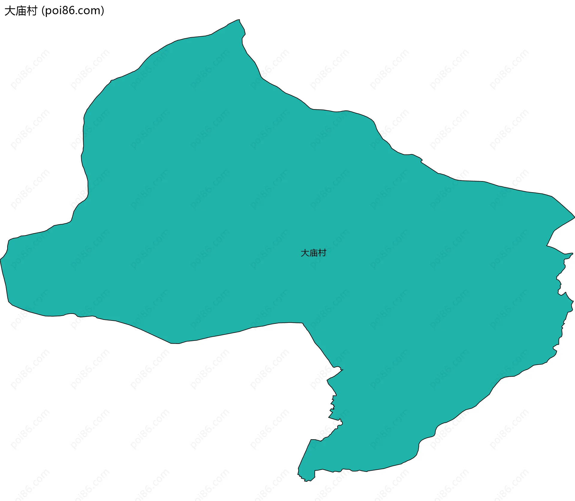 大庙村边界地图