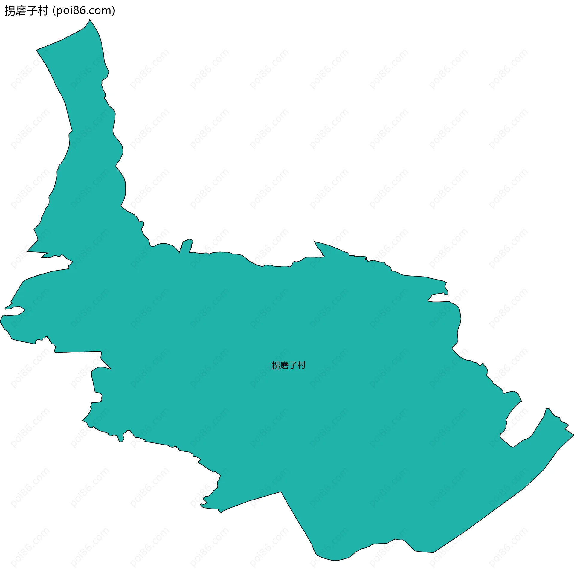 拐磨子村边界地图