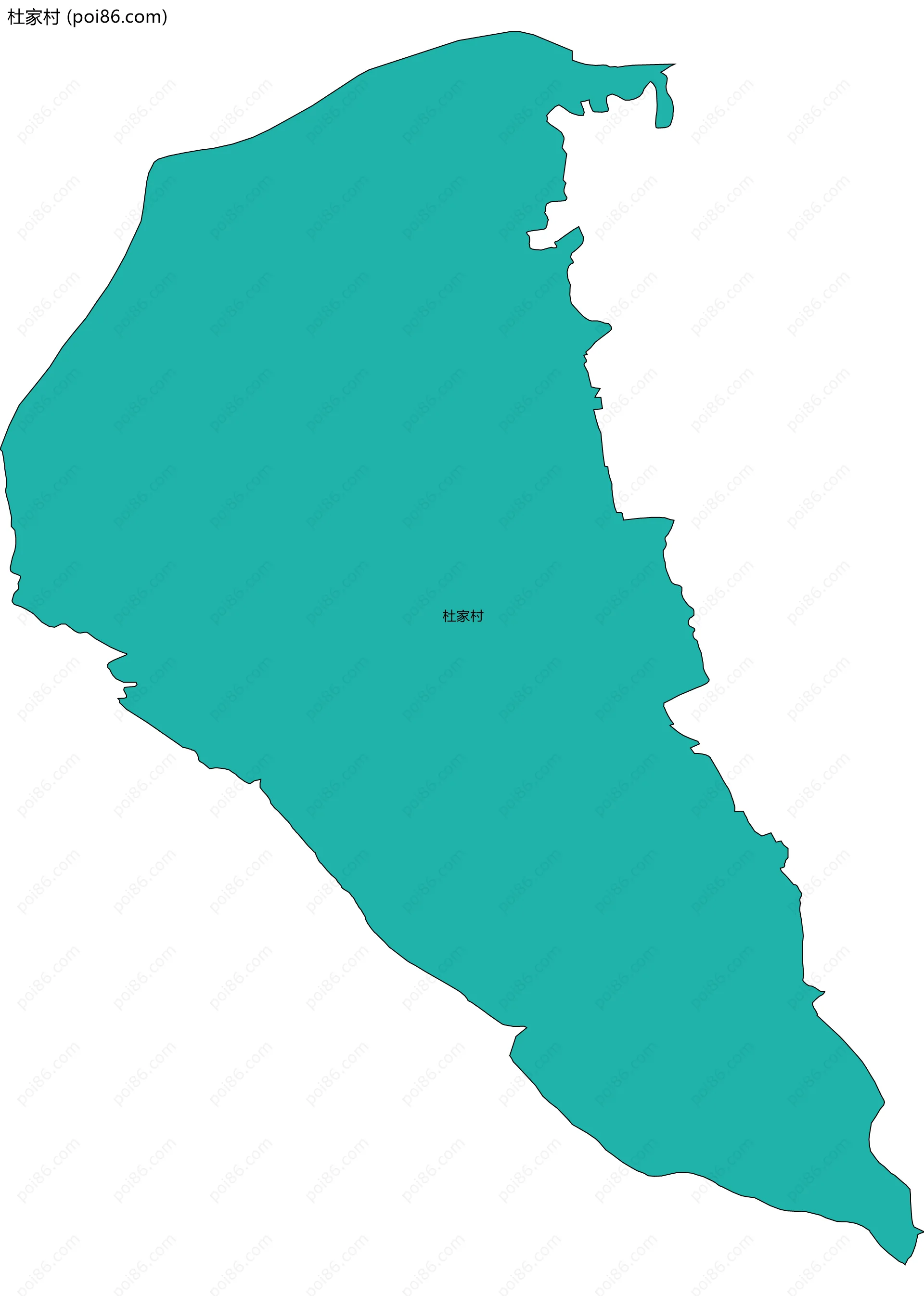 杜家村边界地图