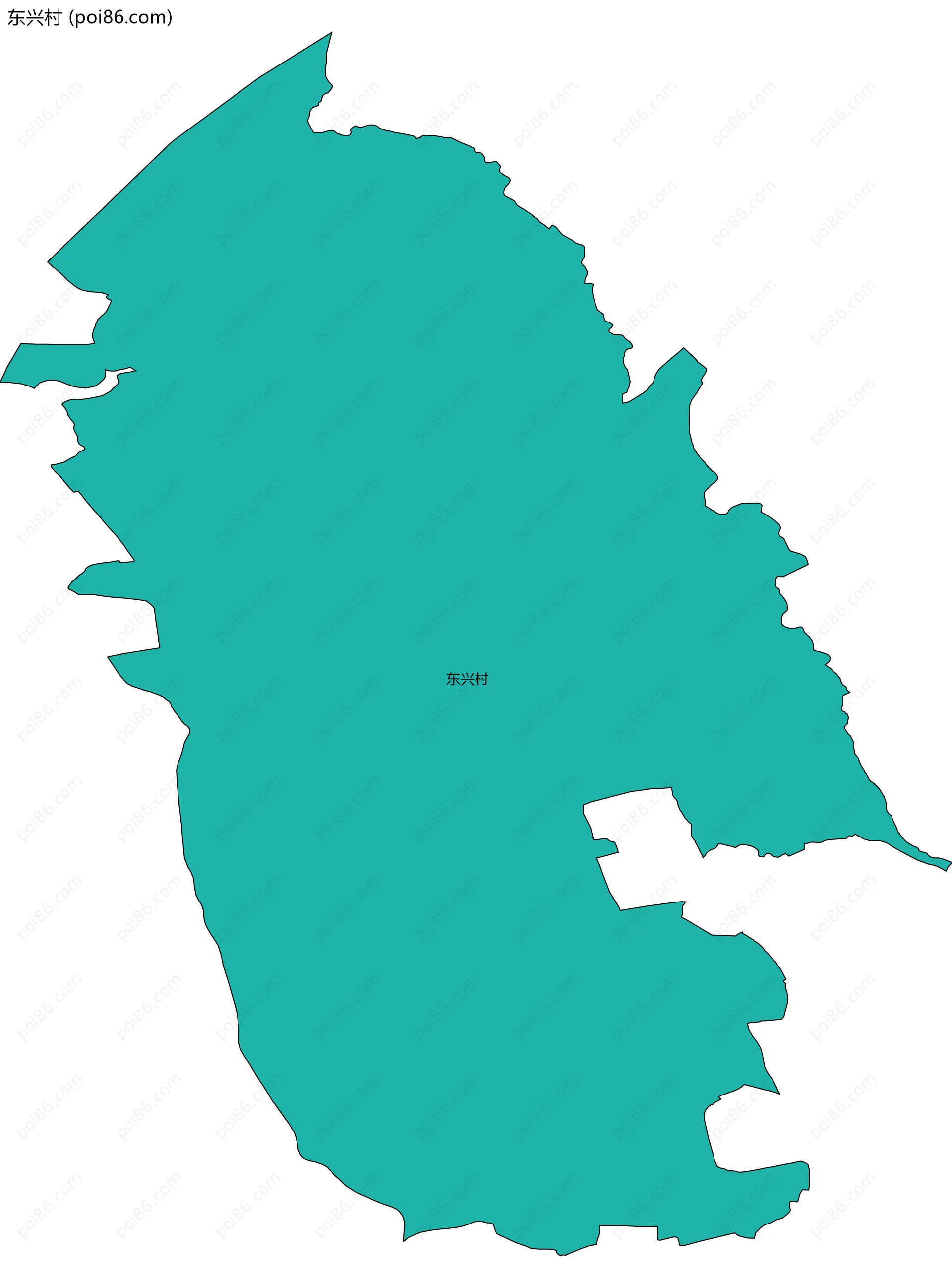 东兴村边界地图