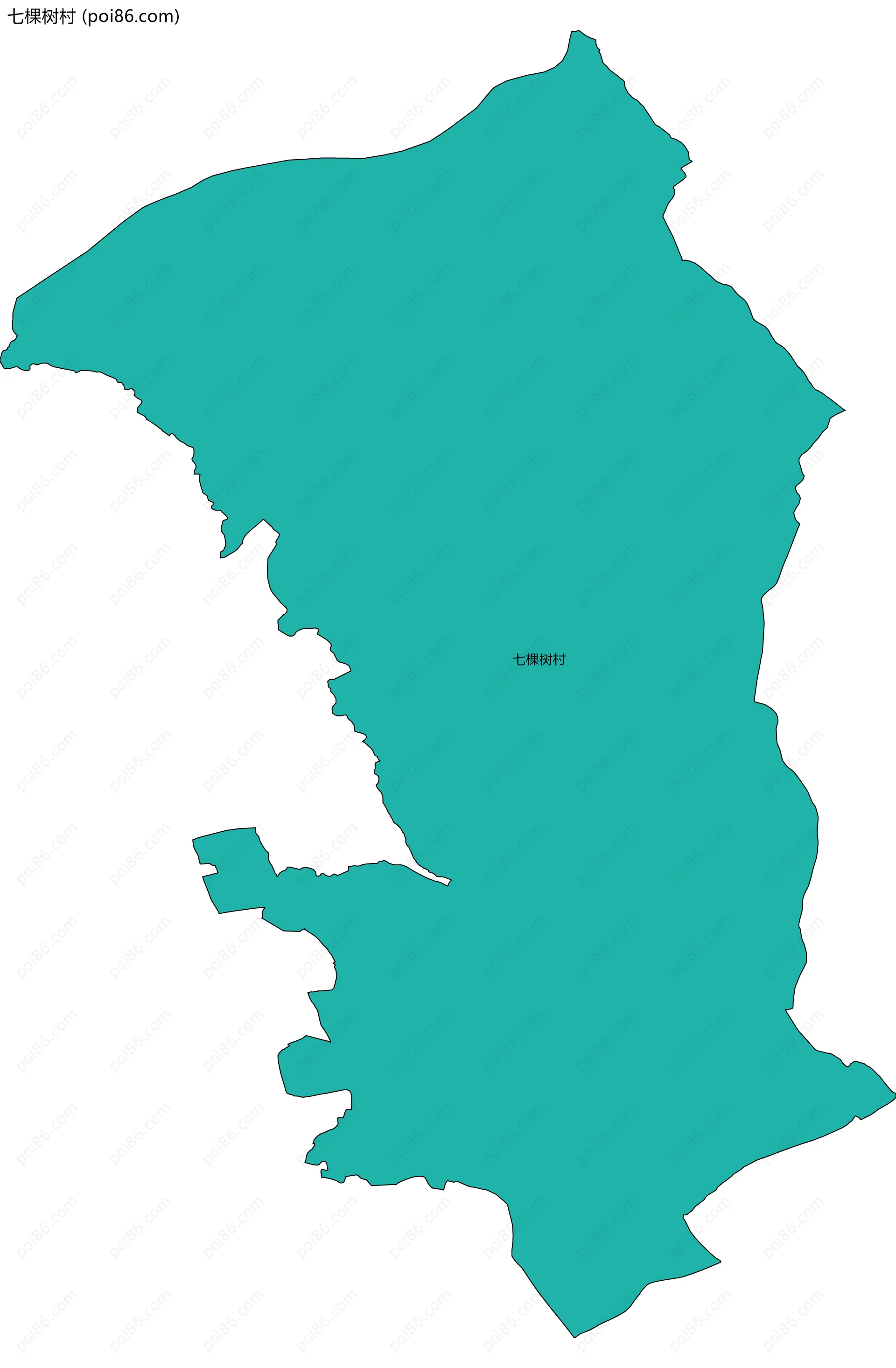 七棵树村边界地图