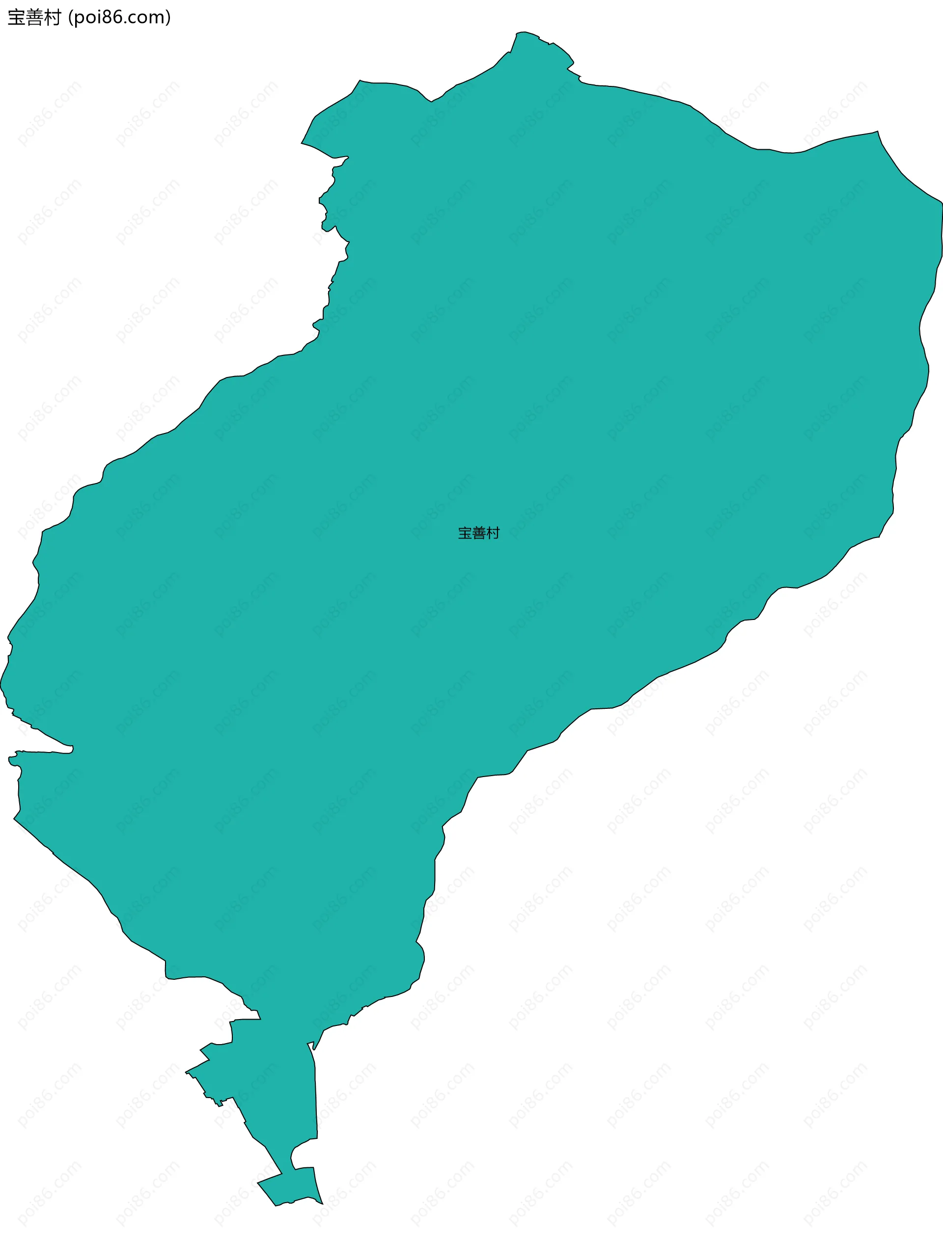 宝善村边界地图