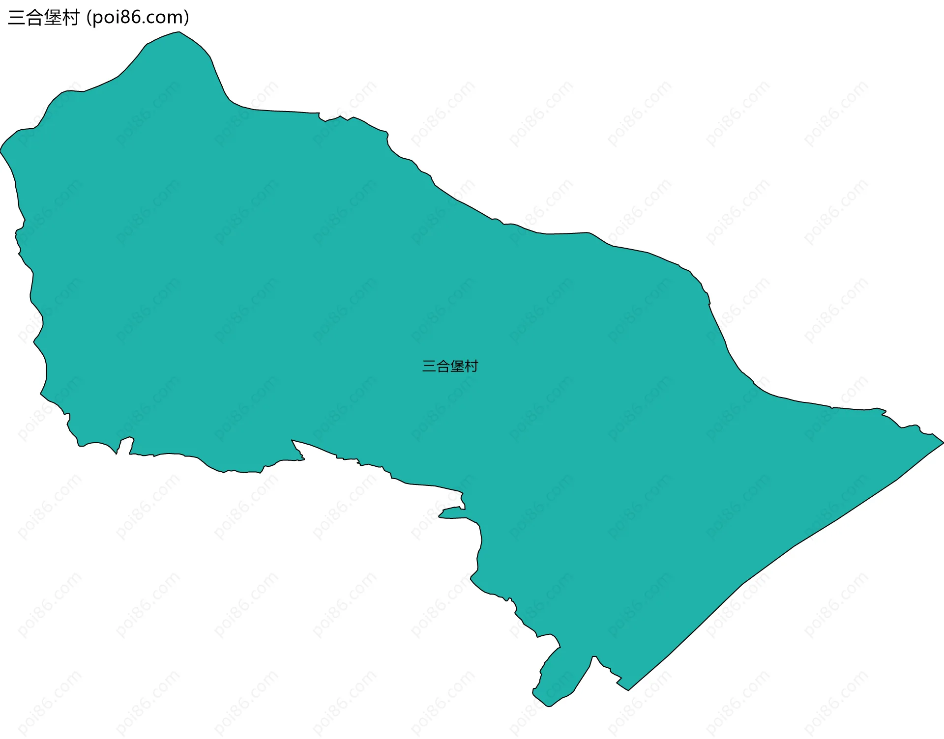 三合堡村边界地图