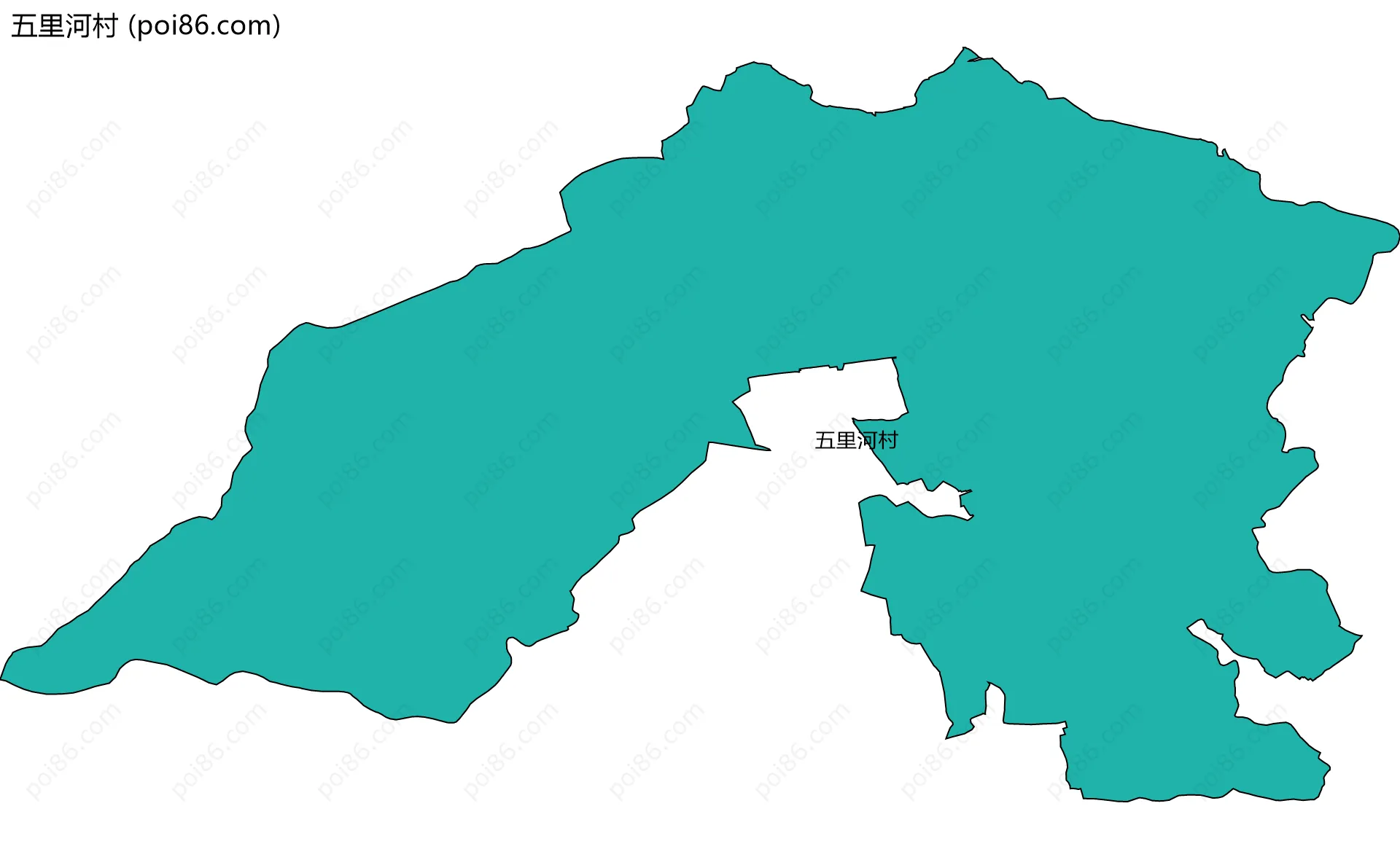 五里河村边界地图