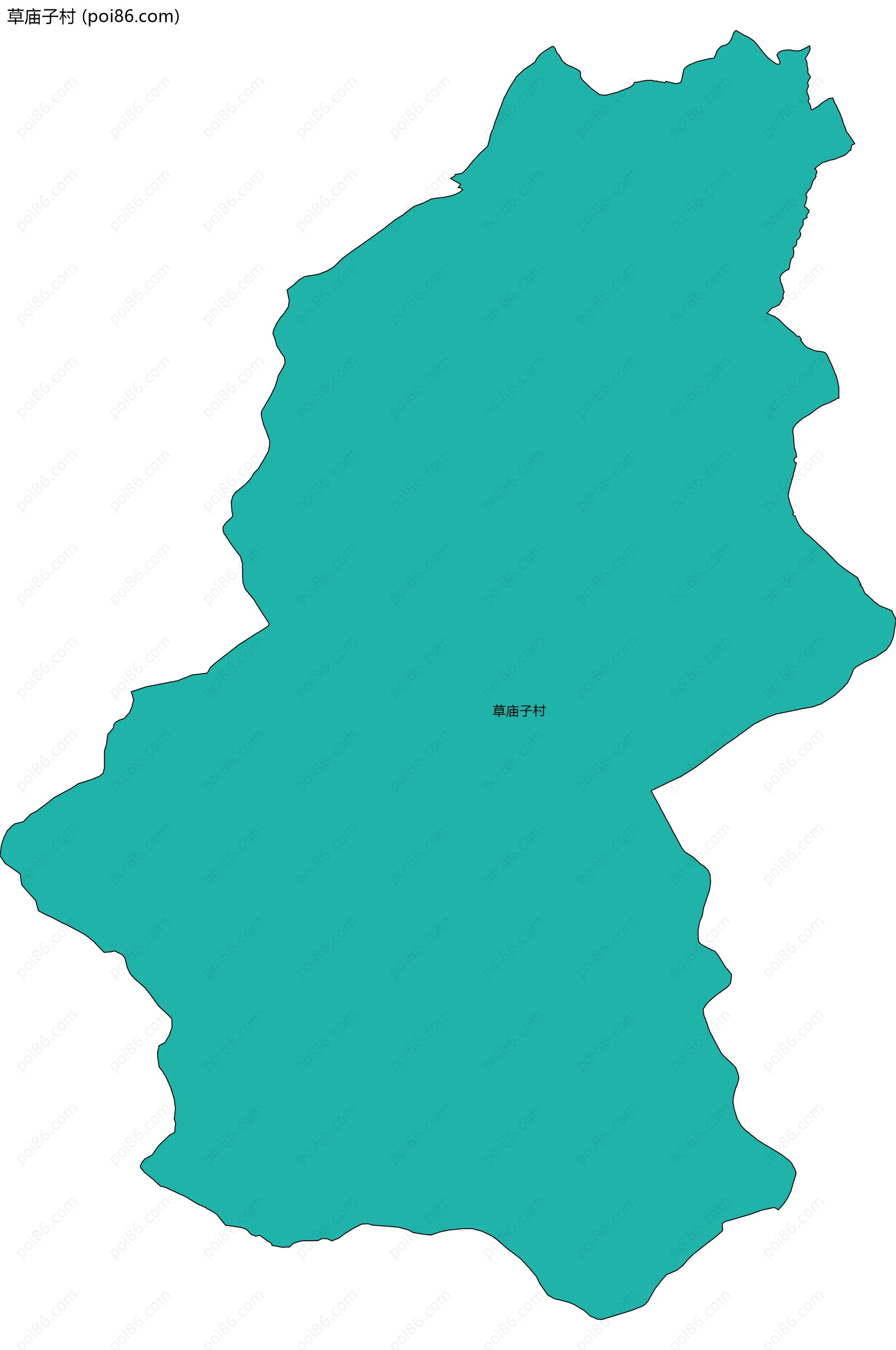 草庙子村边界地图