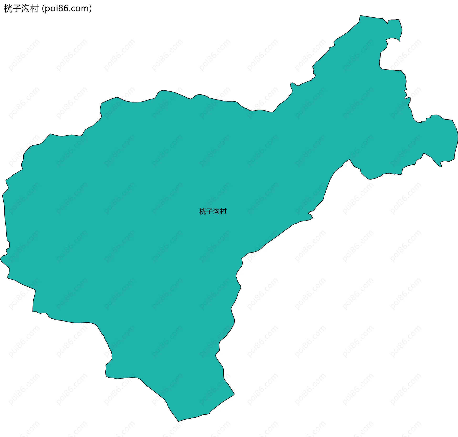 桄子沟村边界地图