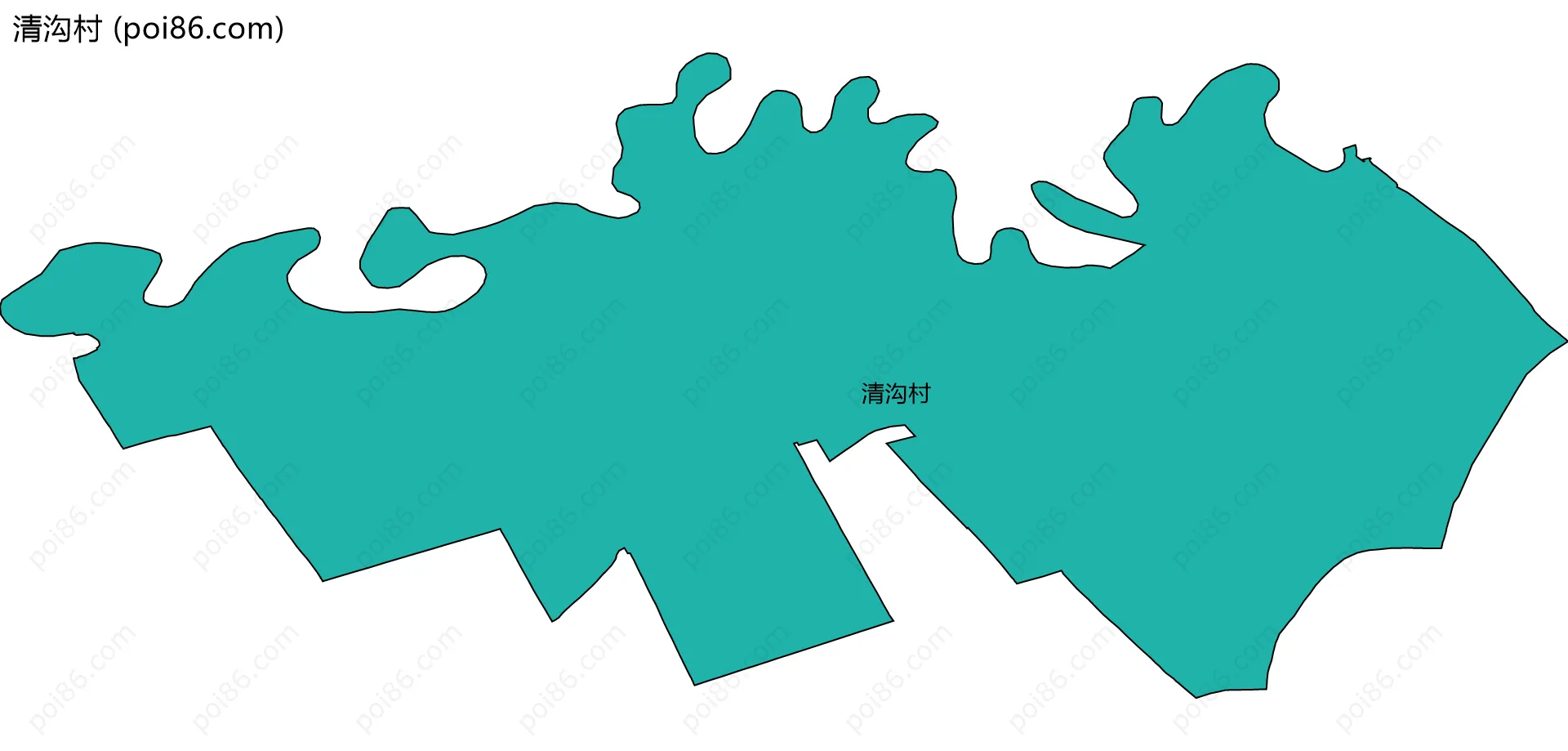 清沟村边界地图