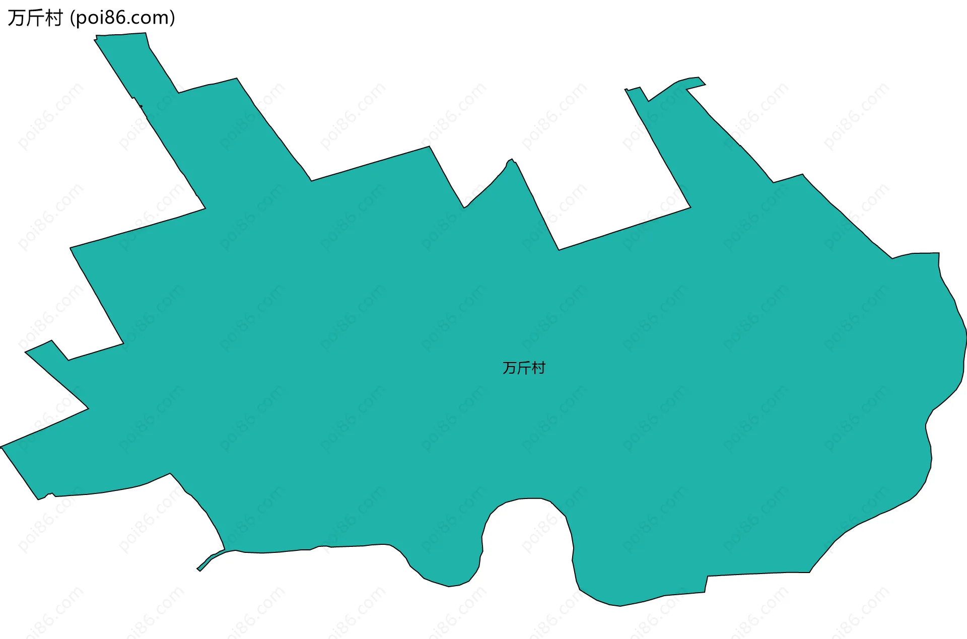 万斤村边界地图